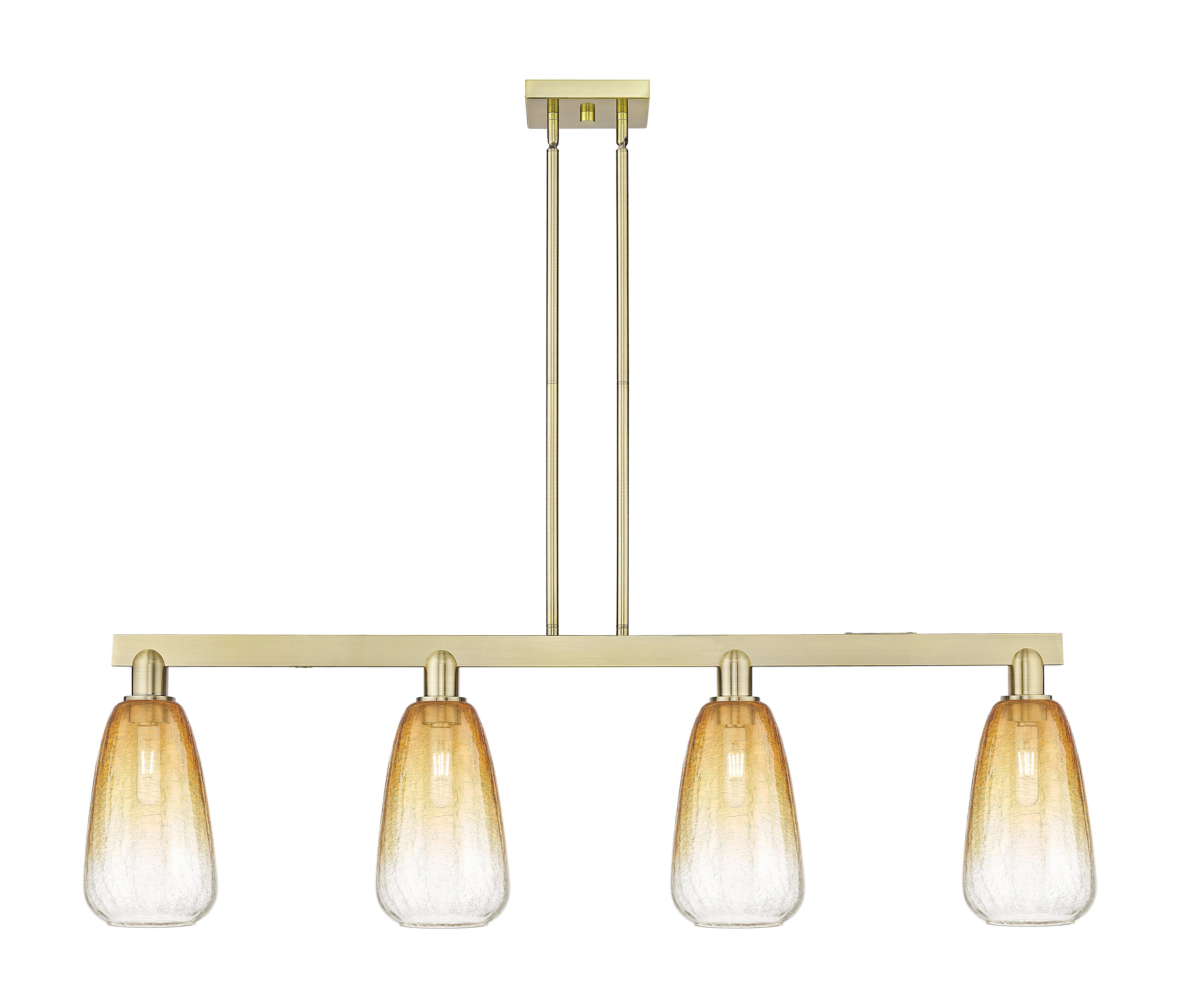Arcadia Island Light Glass Brass Steel