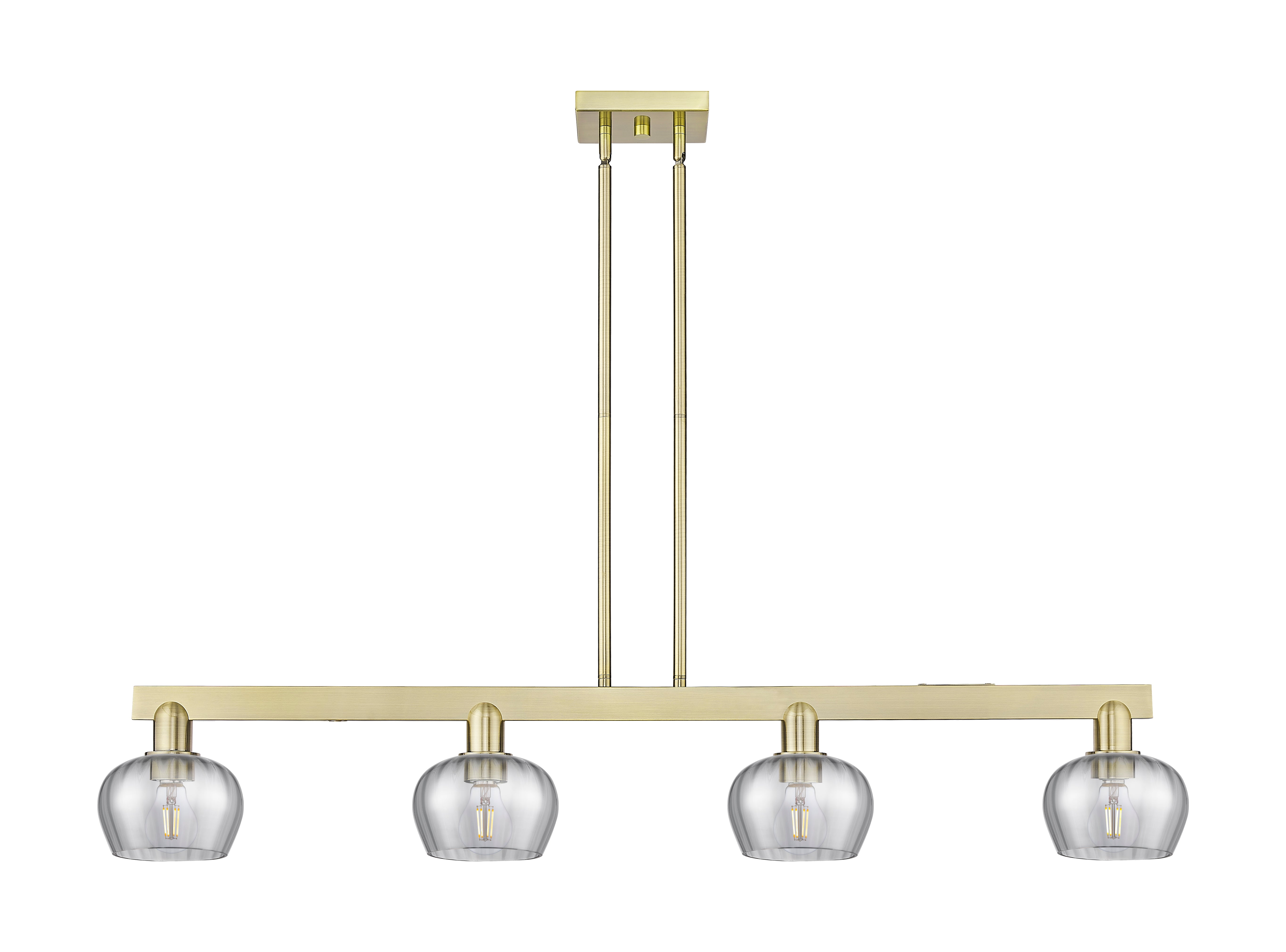 Arcadia Island Light Cast Brass Glass Steel