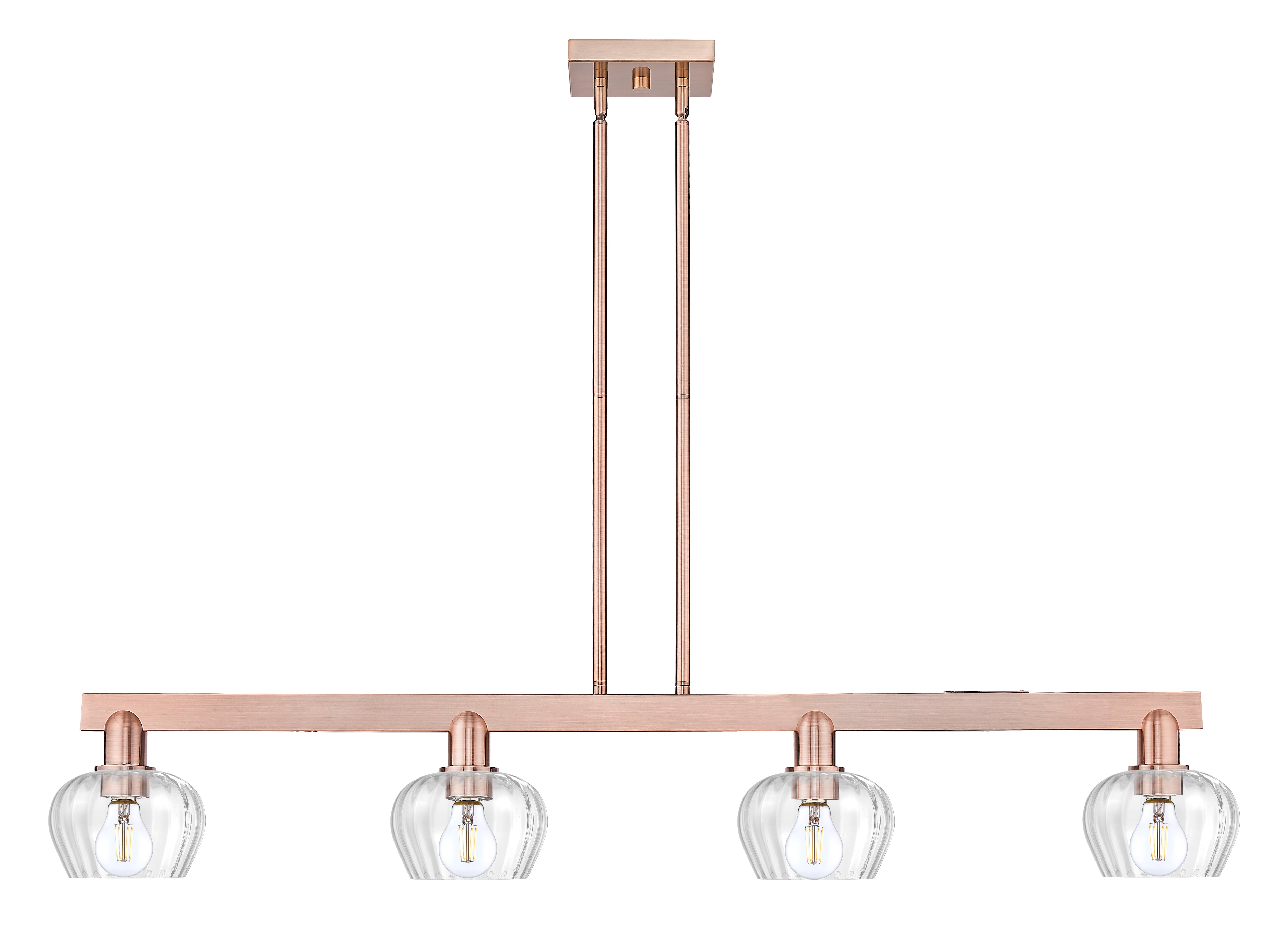 Arcadia Island Light Cast Brass Glass Steel