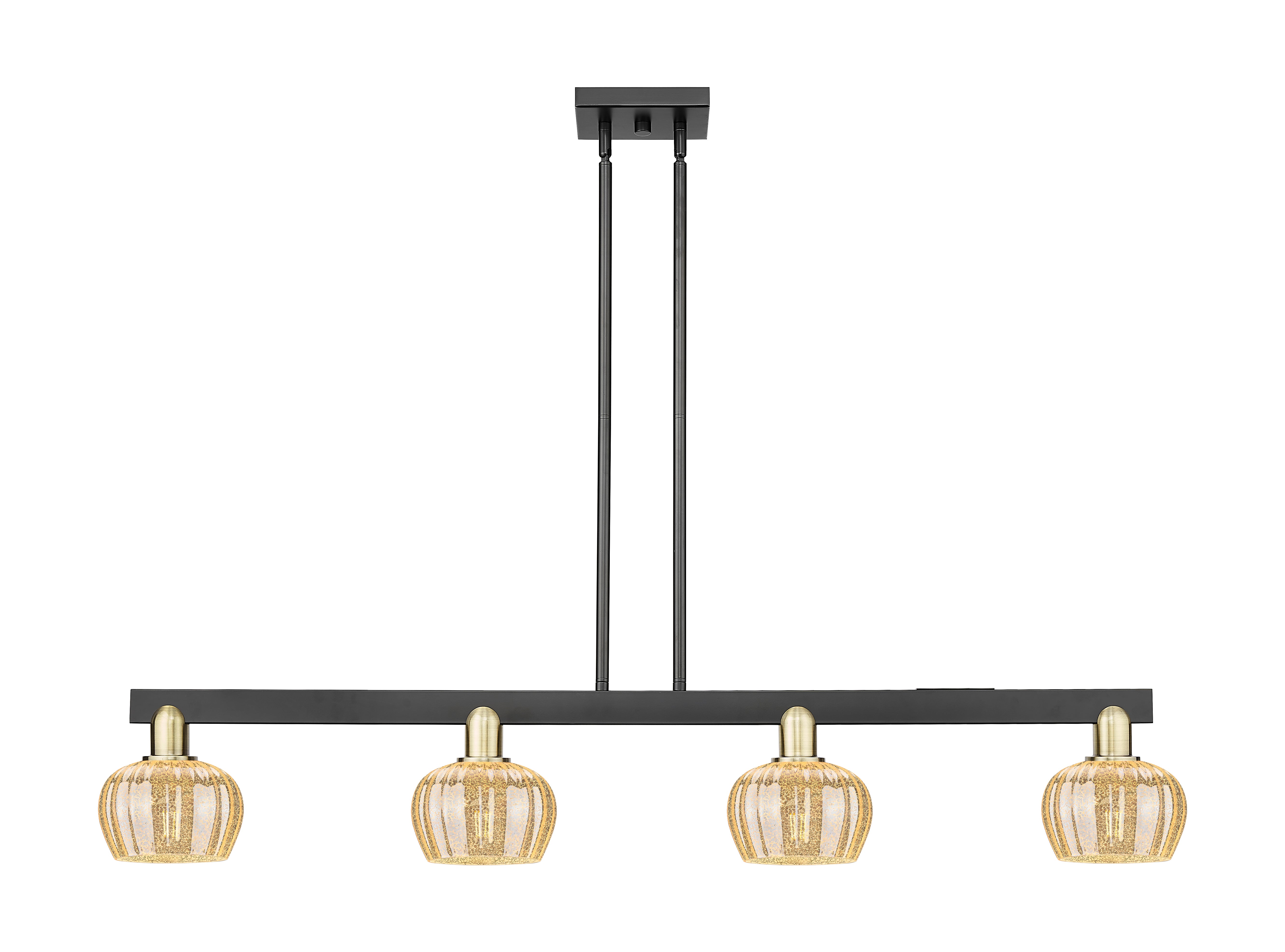 Arcadia Island Light Cast Brass Glass Steel