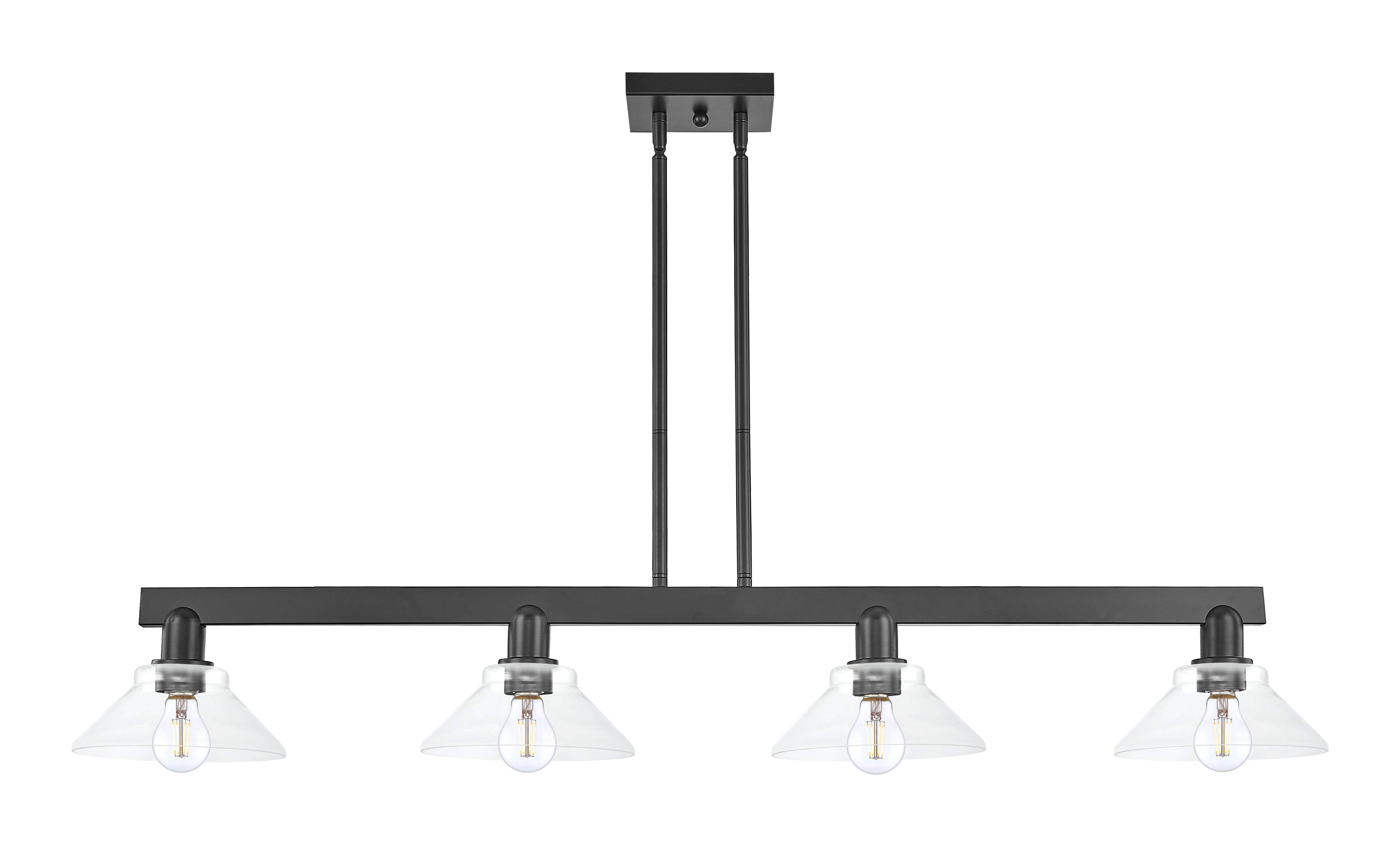 Arcadia Island Light Cast Brass Glass Steel