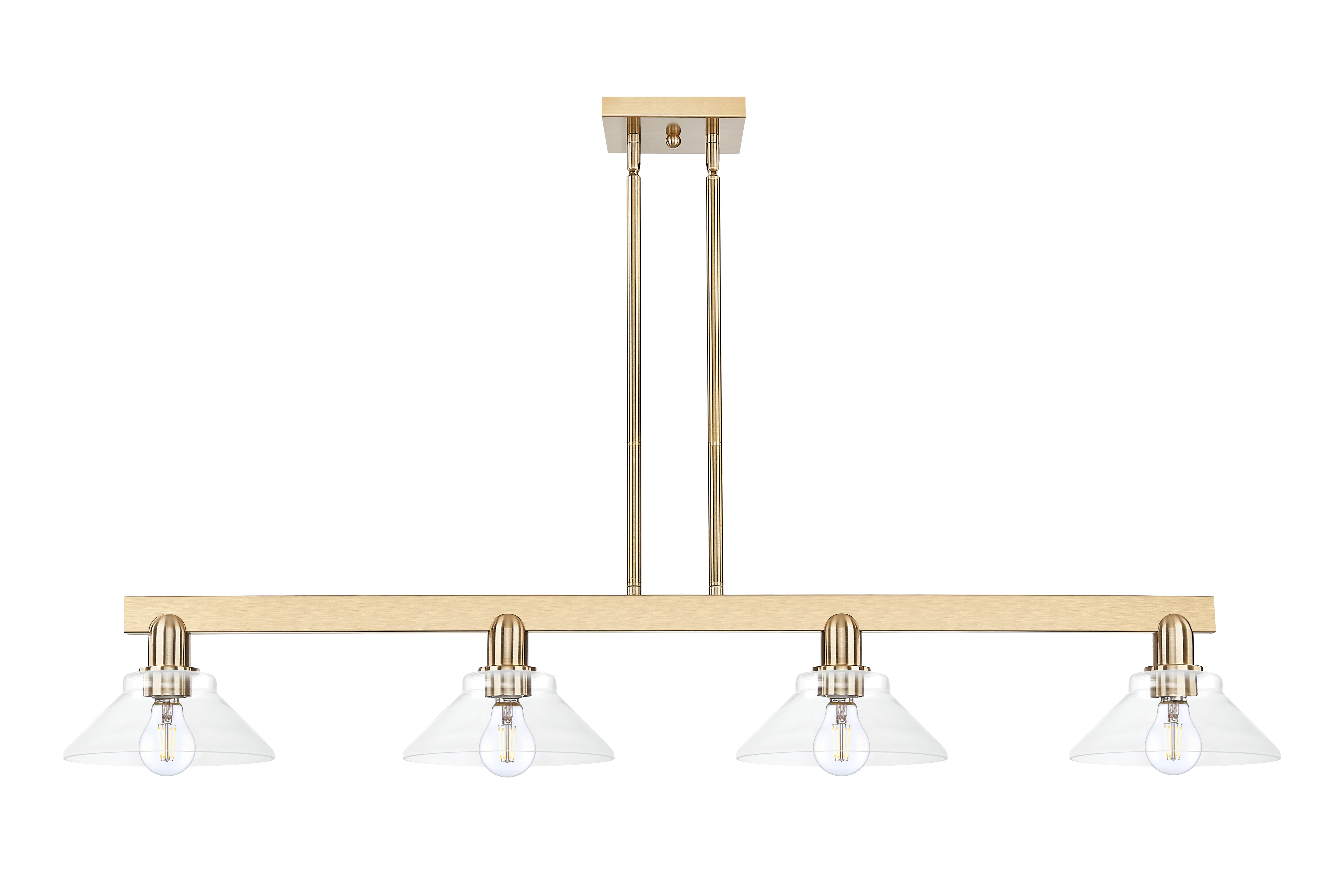 Arcadia Island Light Cast Brass Glass Steel