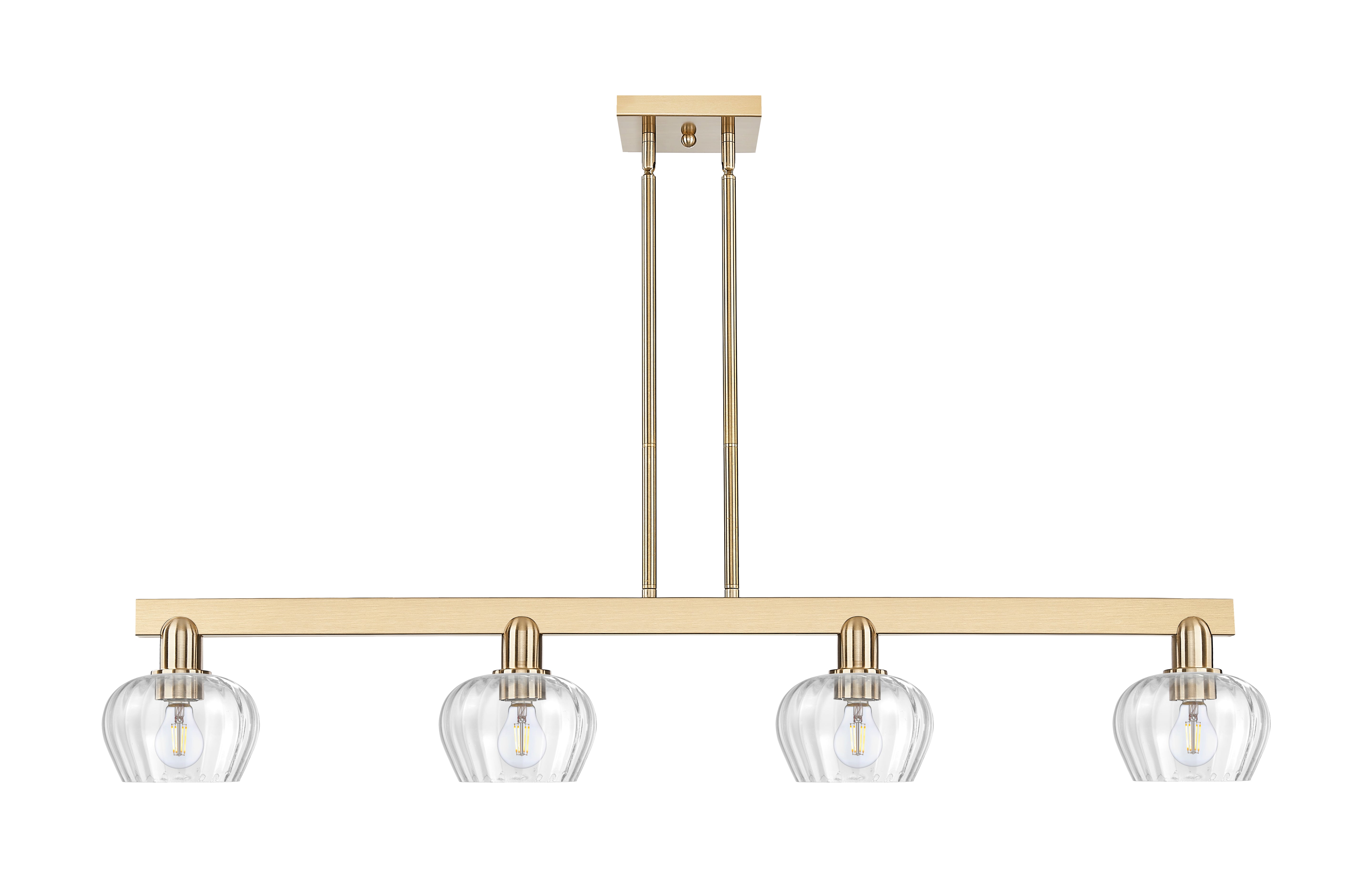 Arcadia Island Light Cast Brass Glass Steel
