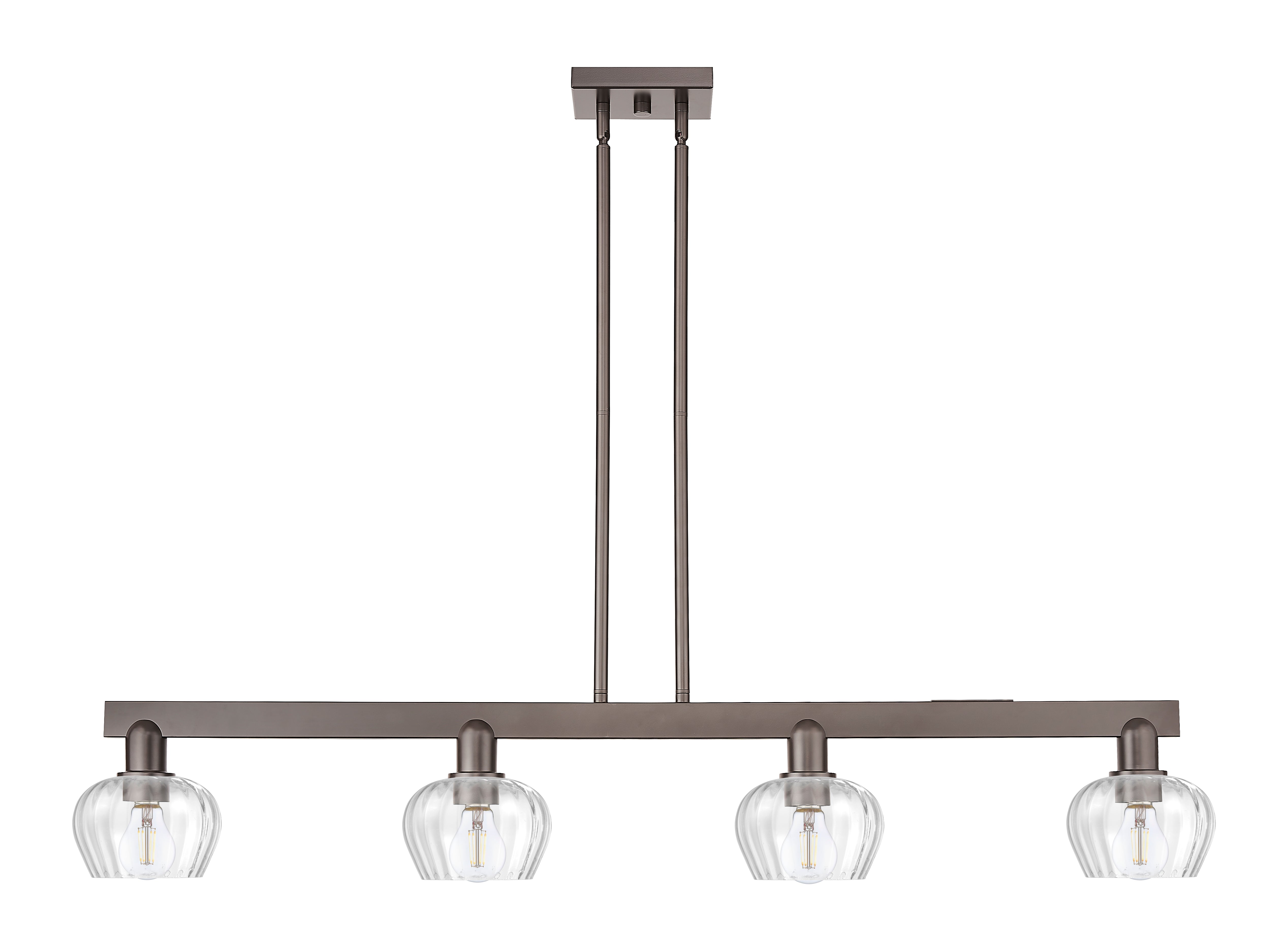 Arcadia Island Light Cast Brass Glass Steel