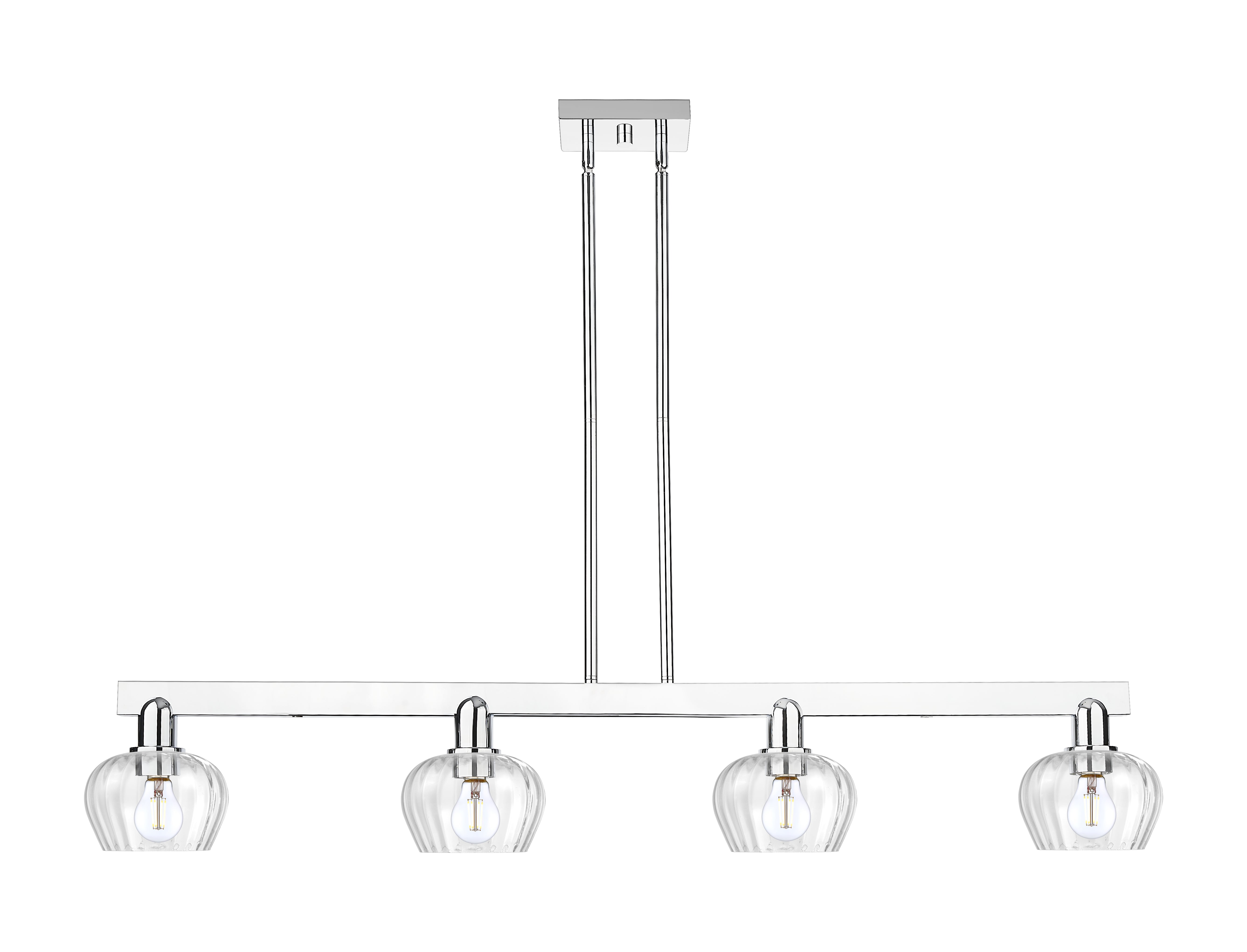 Arcadia Island Light Cast Brass Glass Steel
