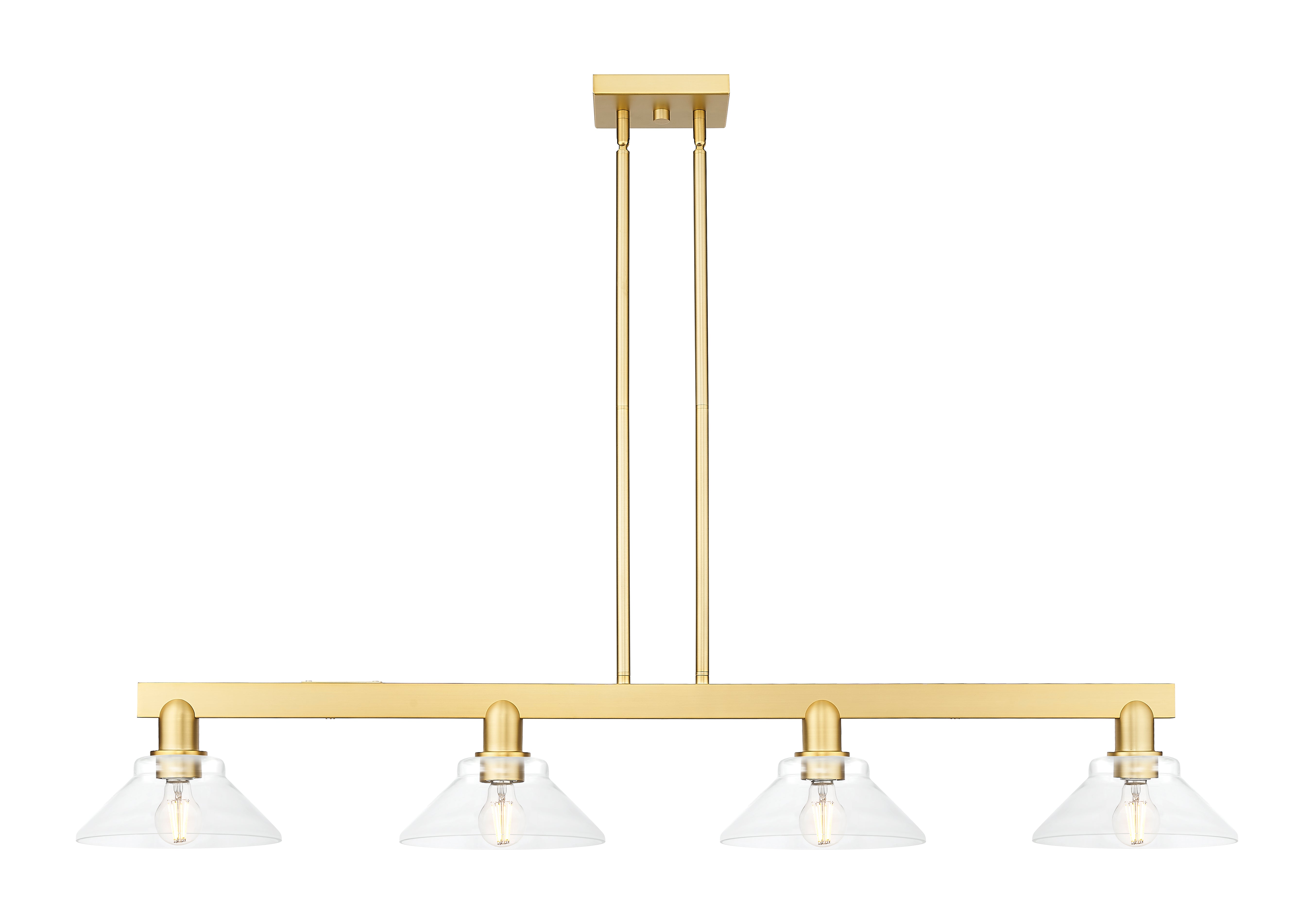 Arcadia Island Light Cast Brass Glass Steel