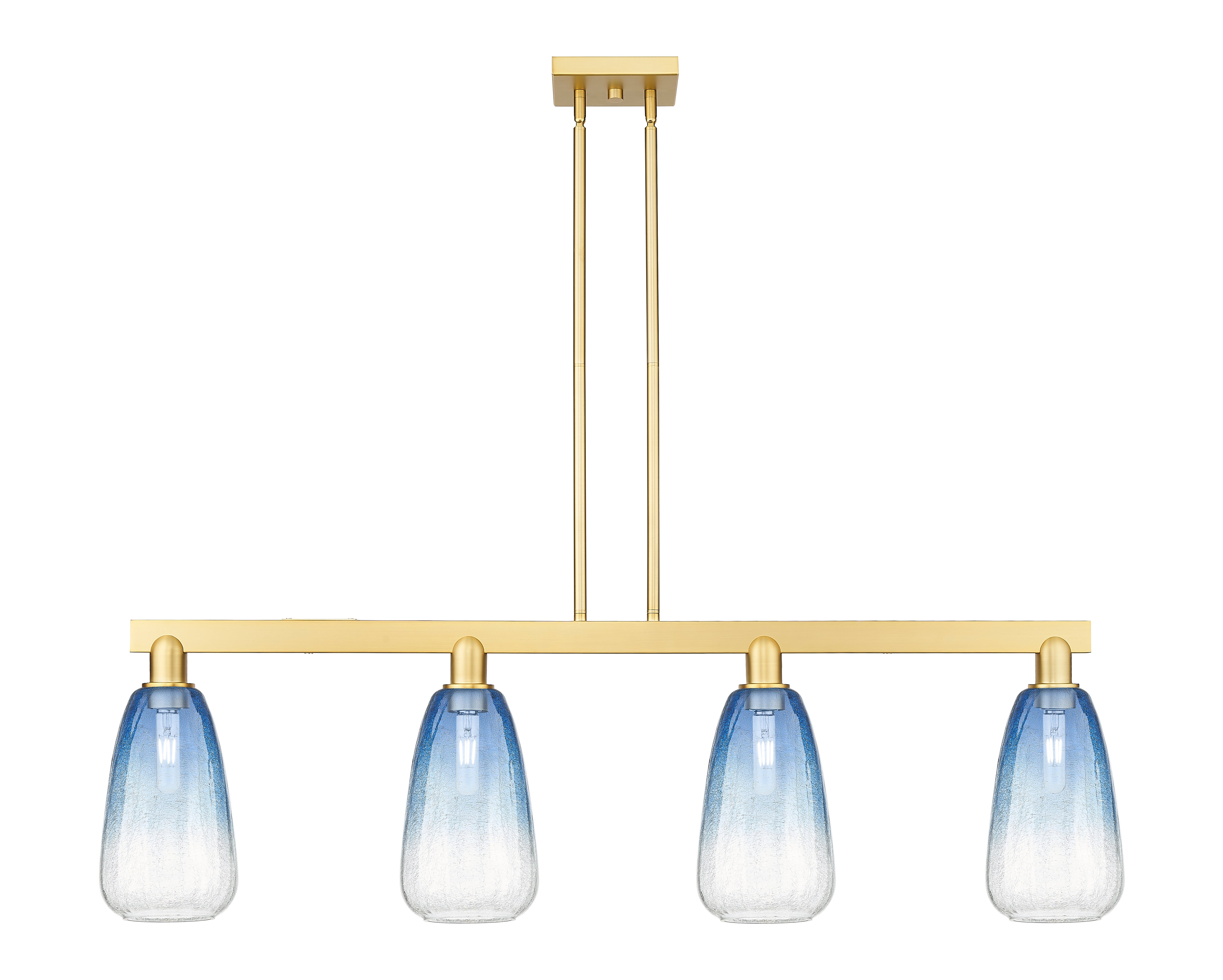 Arcadia Island Light Glass Brass Steel