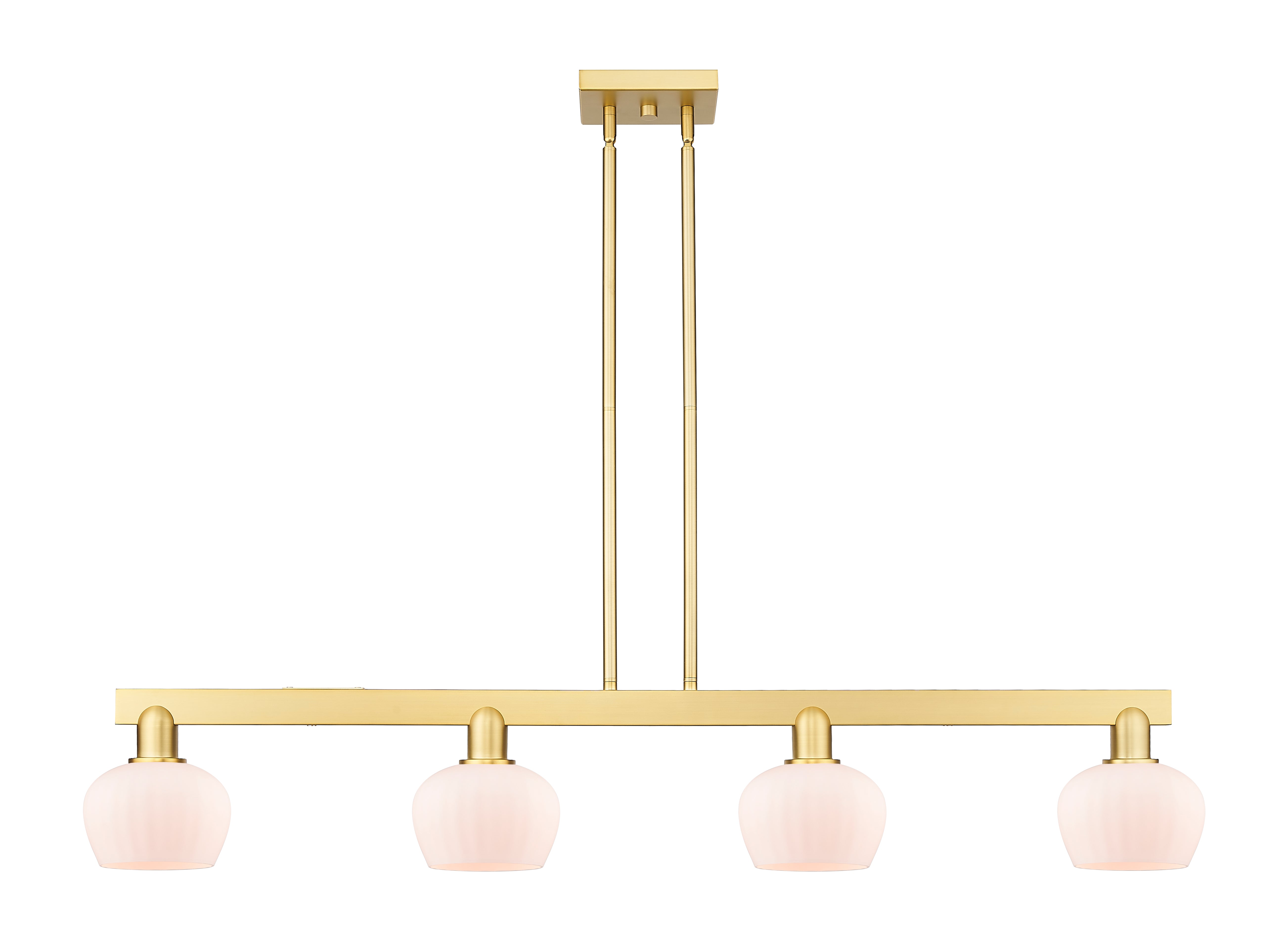 Arcadia Island Light Cast Brass Glass Steel