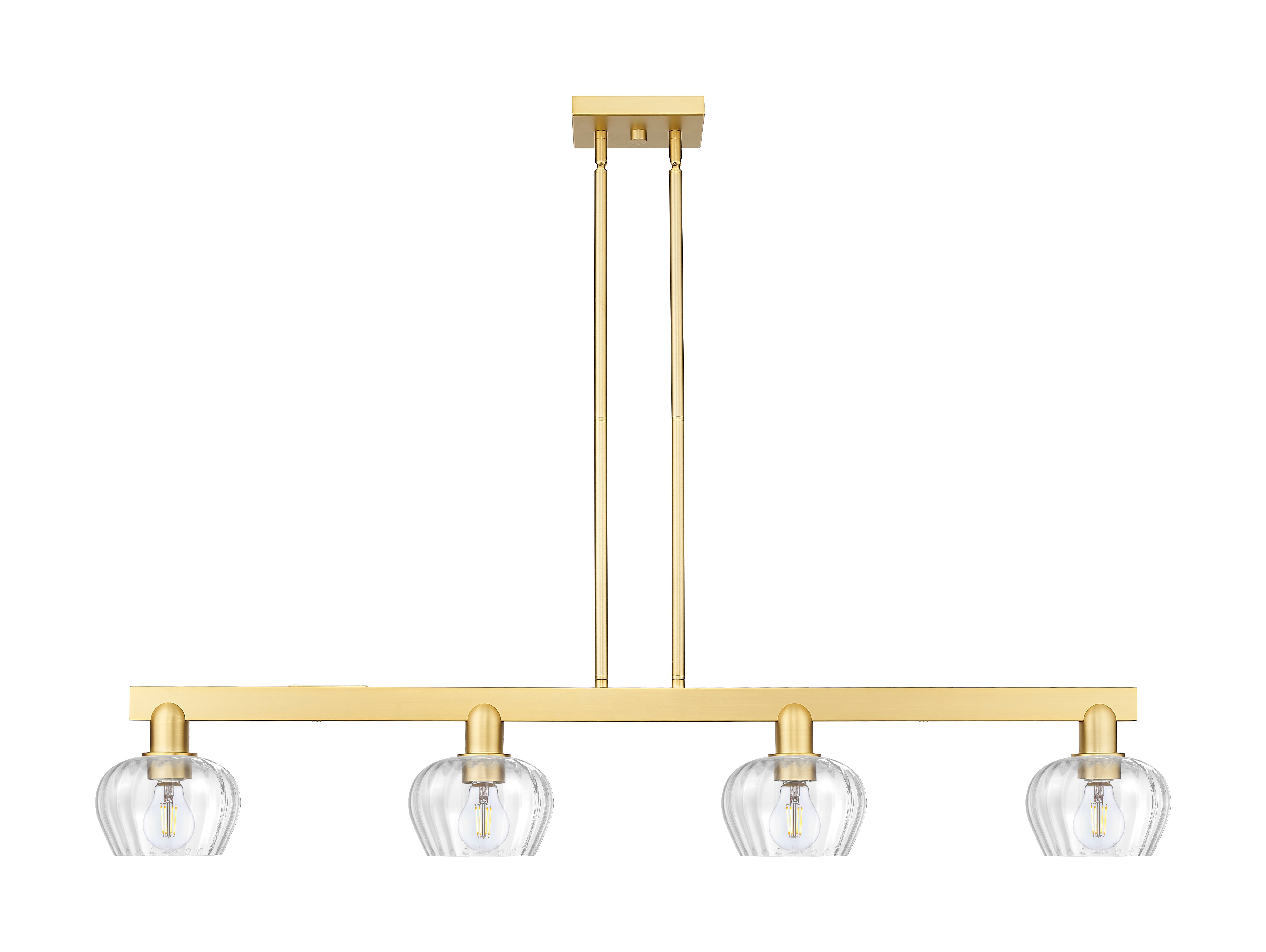 Arcadia Island Light Cast Brass Glass Steel