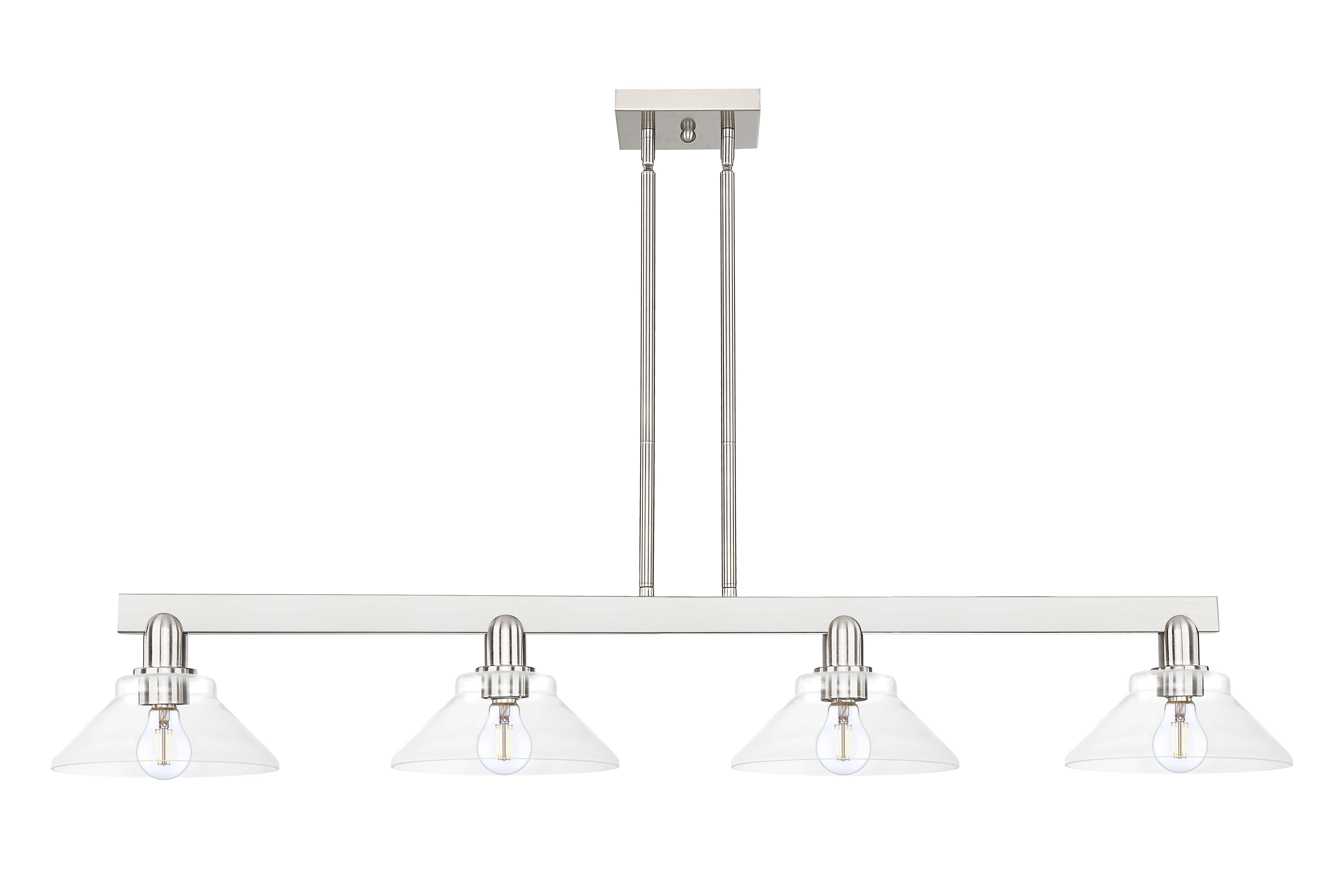Arcadia Island Light Cast Brass Glass Steel