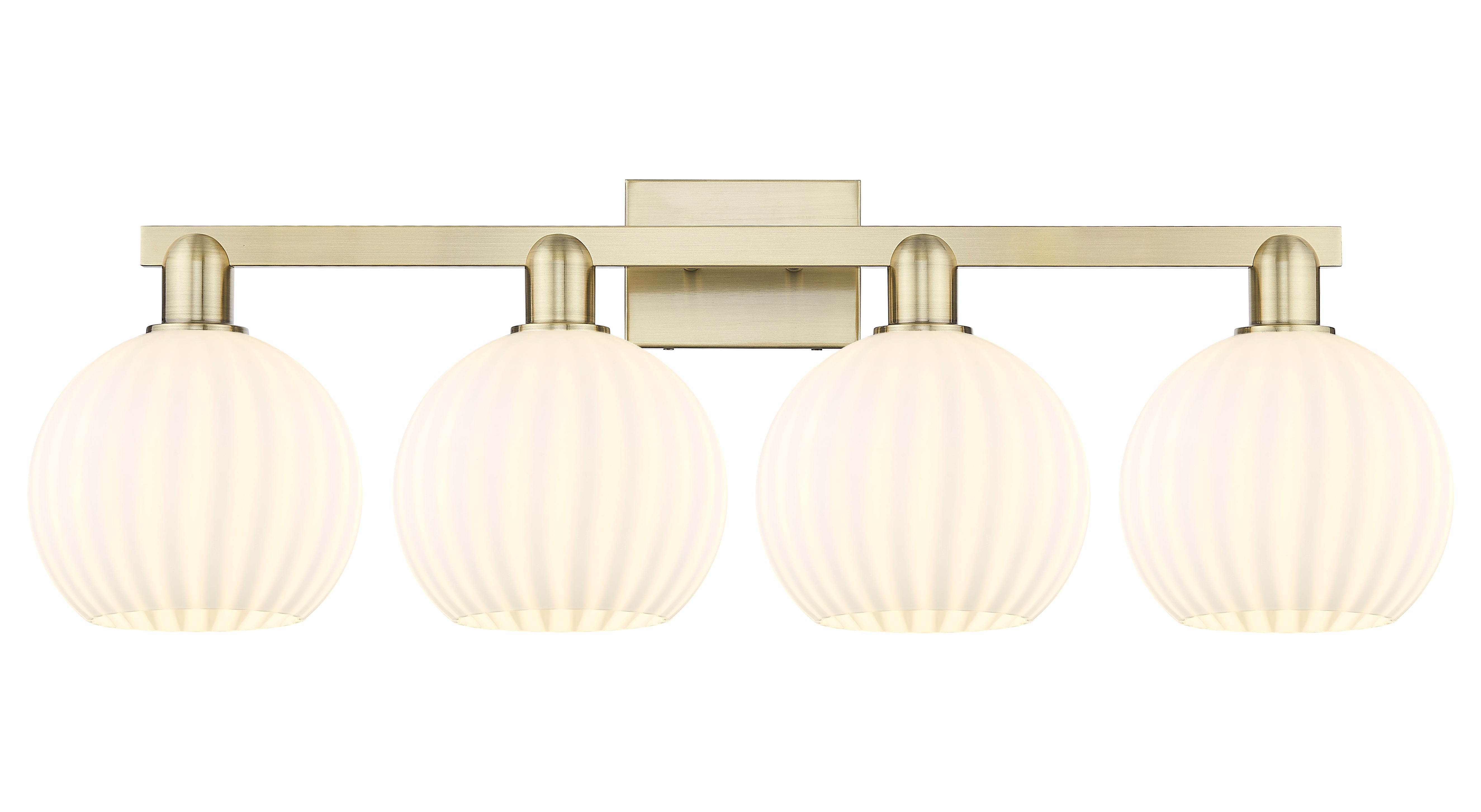 Arcadia Bath Vanity Light Brass Glass Steel