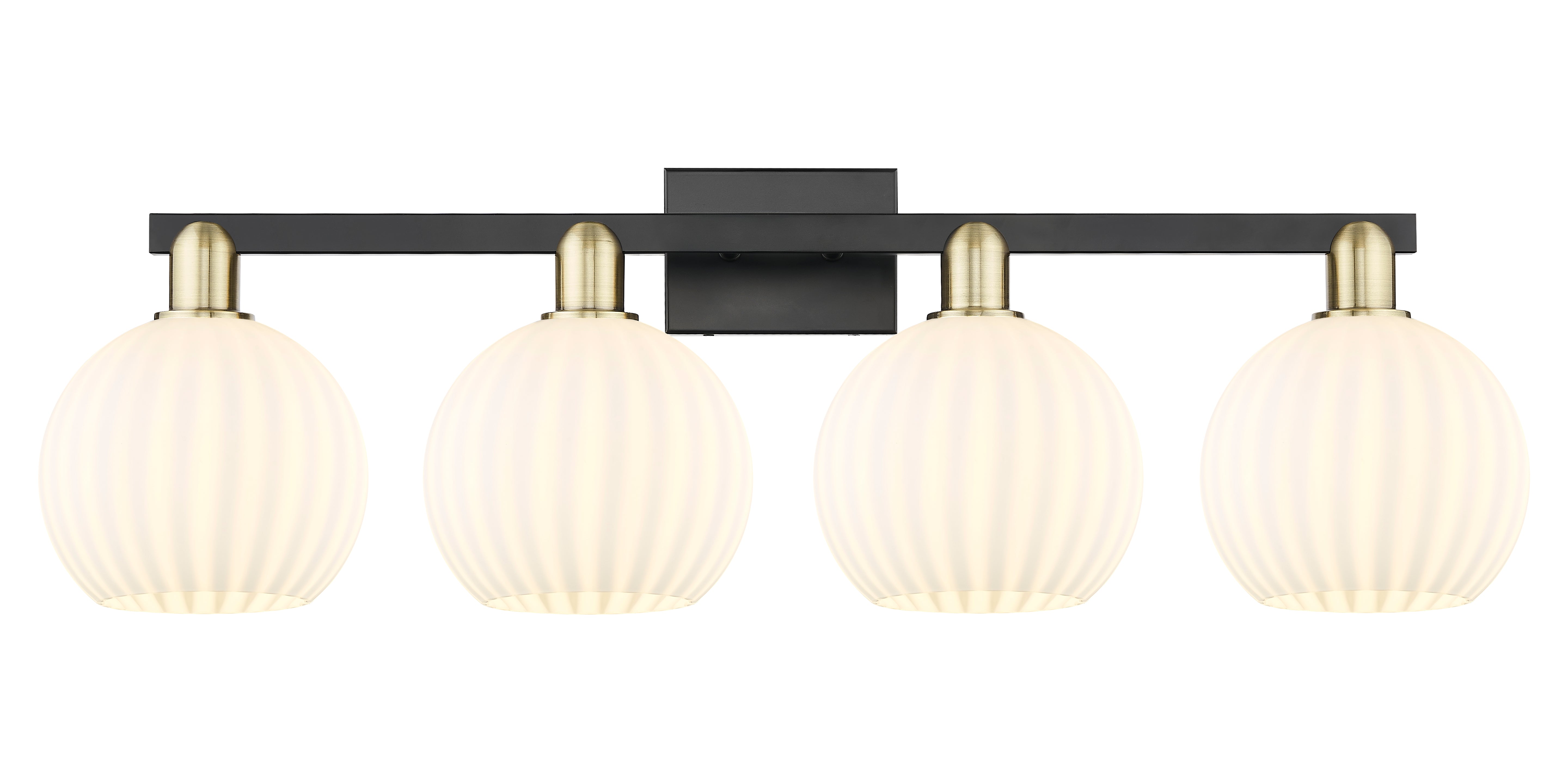 Arcadia Bath Vanity Light Brass Glass Steel