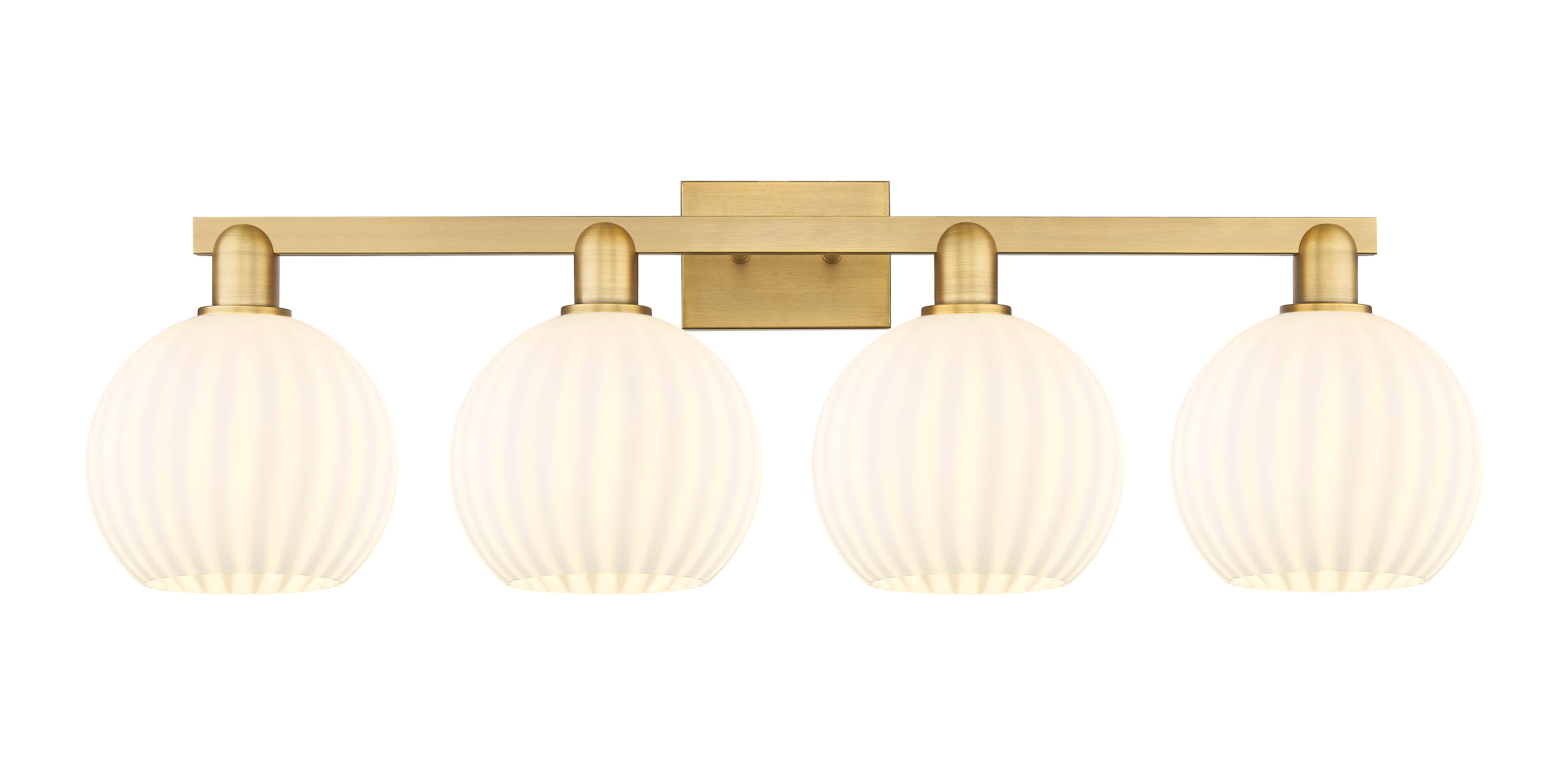Arcadia Bath Vanity Light Brass Glass Steel