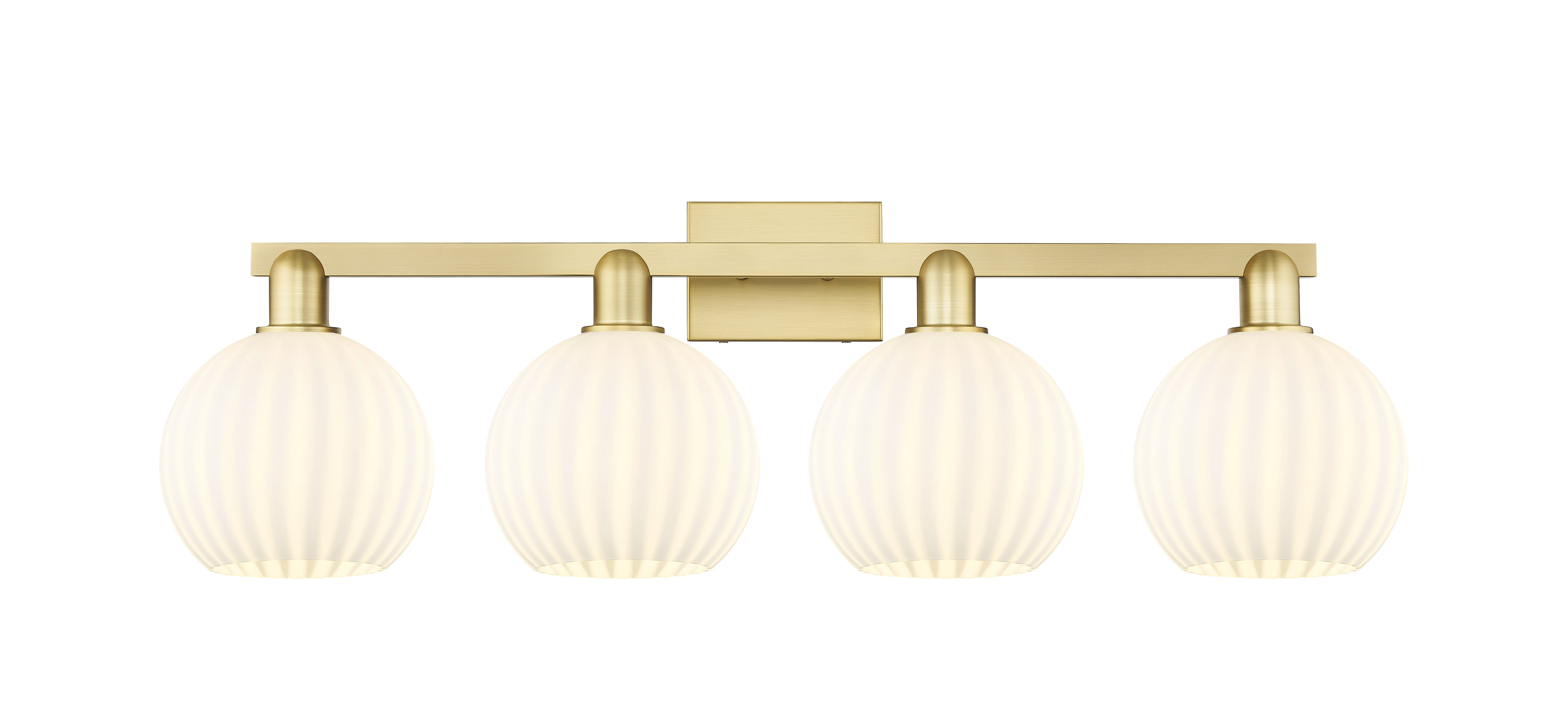 Arcadia Bath Vanity Light Brass Glass Steel