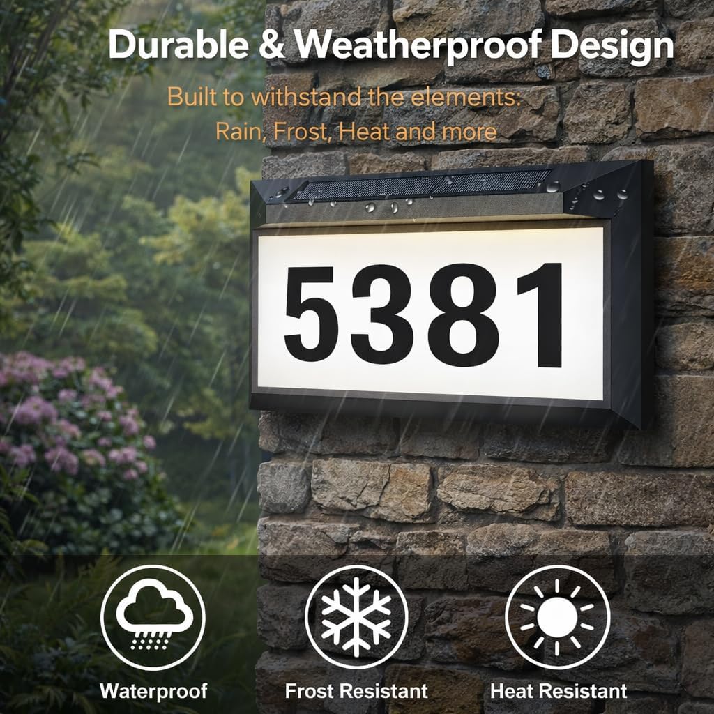 Outdoor Waterproof IP65 Solar Address Sign