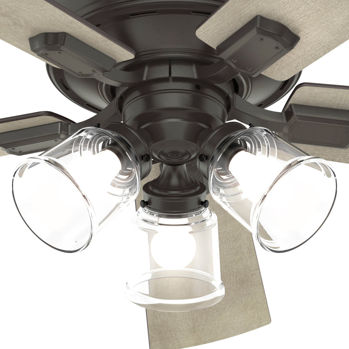52 inch Crestfield Noble Bronze Ceiling Fan with LED Light Kit and Handheld Remote