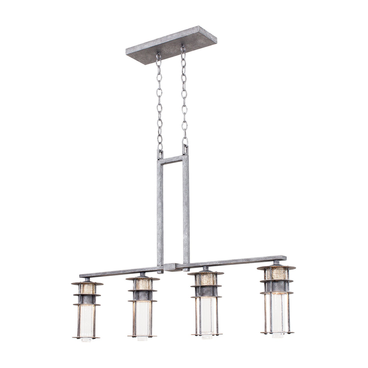 12'' Anchorage 4 Light Rugged Iron Linear Pendant