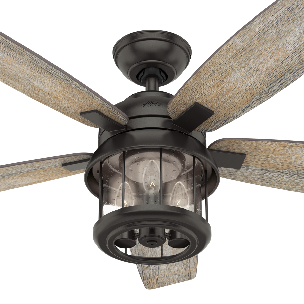52 inch Coral Bay Noble Bronze Damp Rated Ceiling Fan with LED Light Kit and Handheld Remote