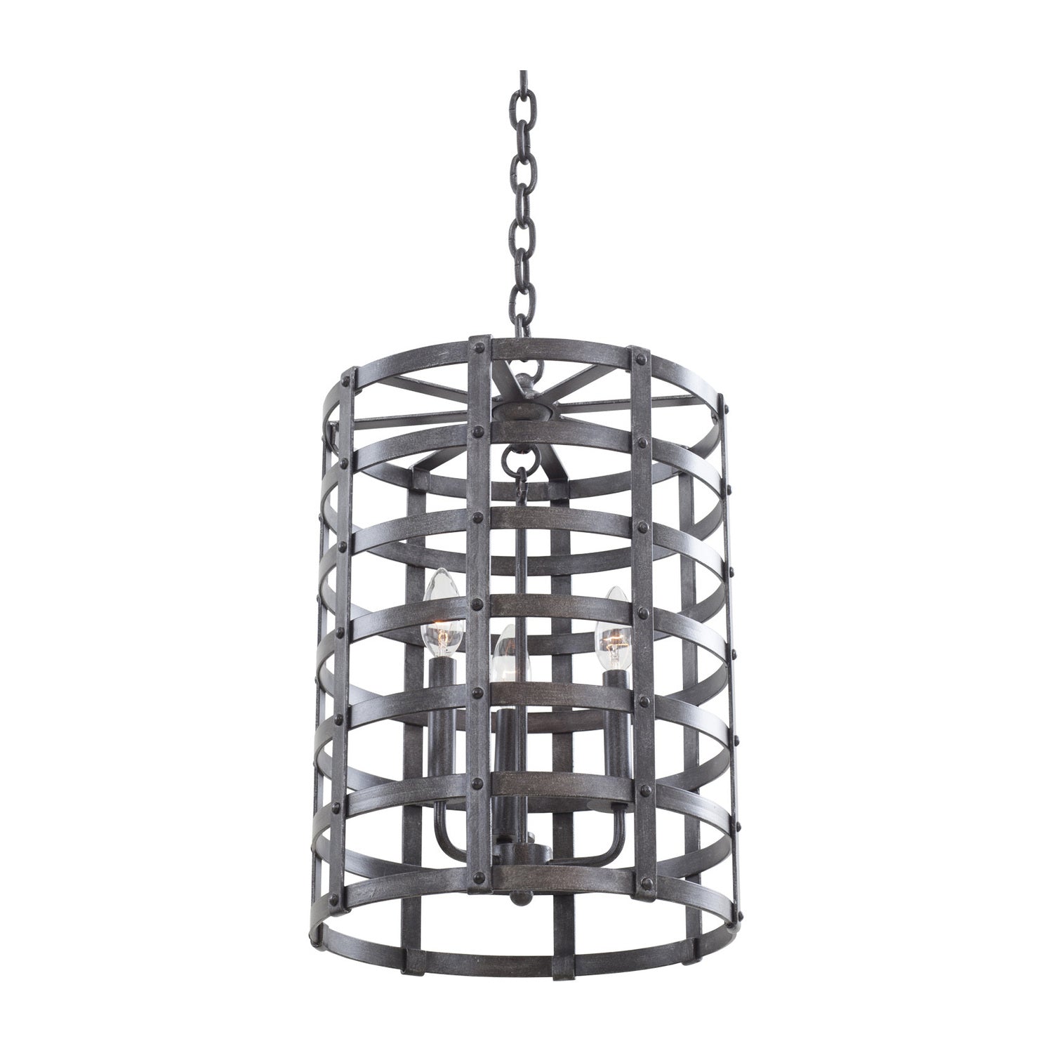 20'' Townsend 3 Light Vintage Iron Pendant