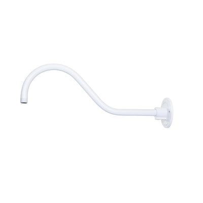 9.5-inch R Series White Gooseneck Arm with Metal Shade
