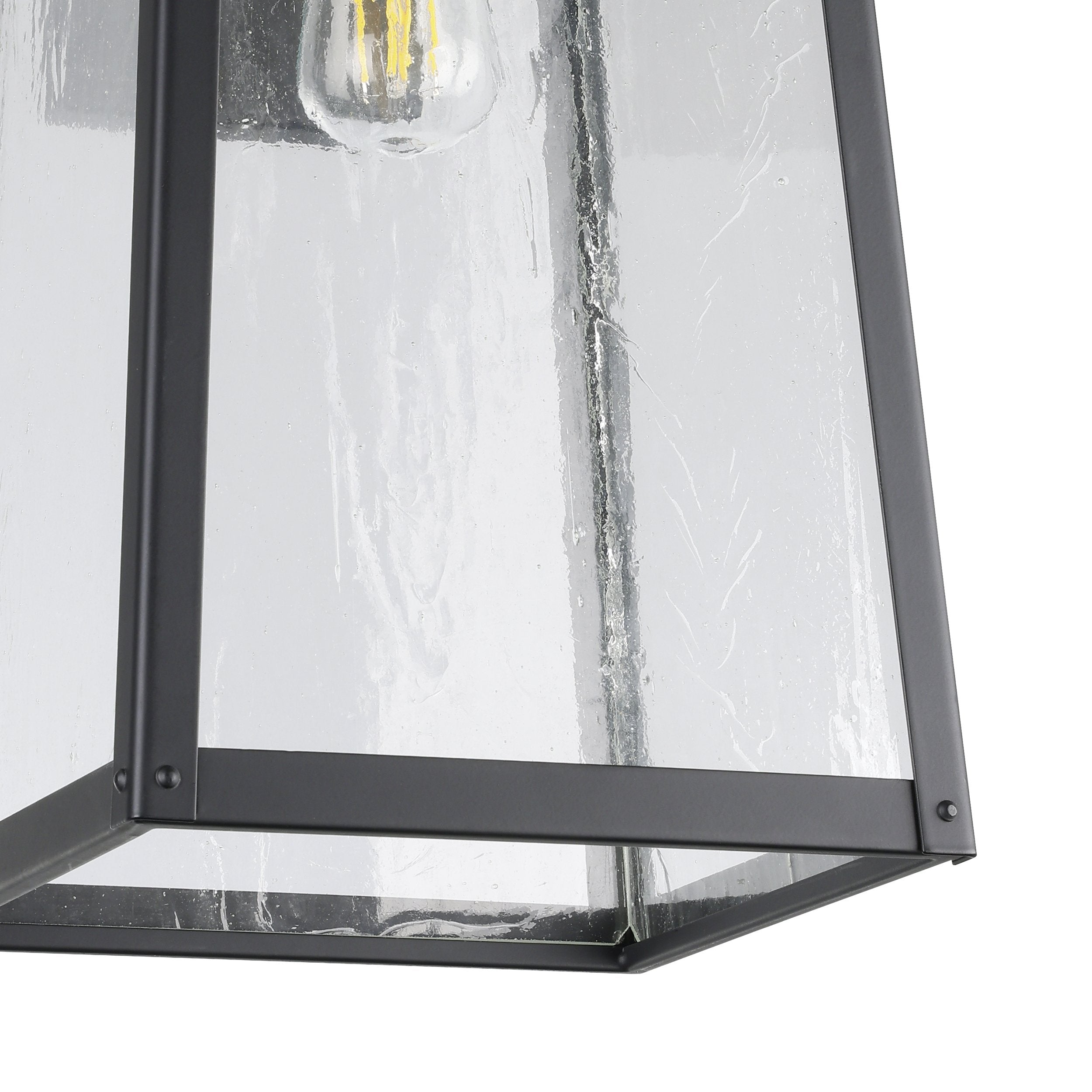 Salford 19-inch 1-light Matte Black Exterior Wall Sconce with Clear Antique Glass