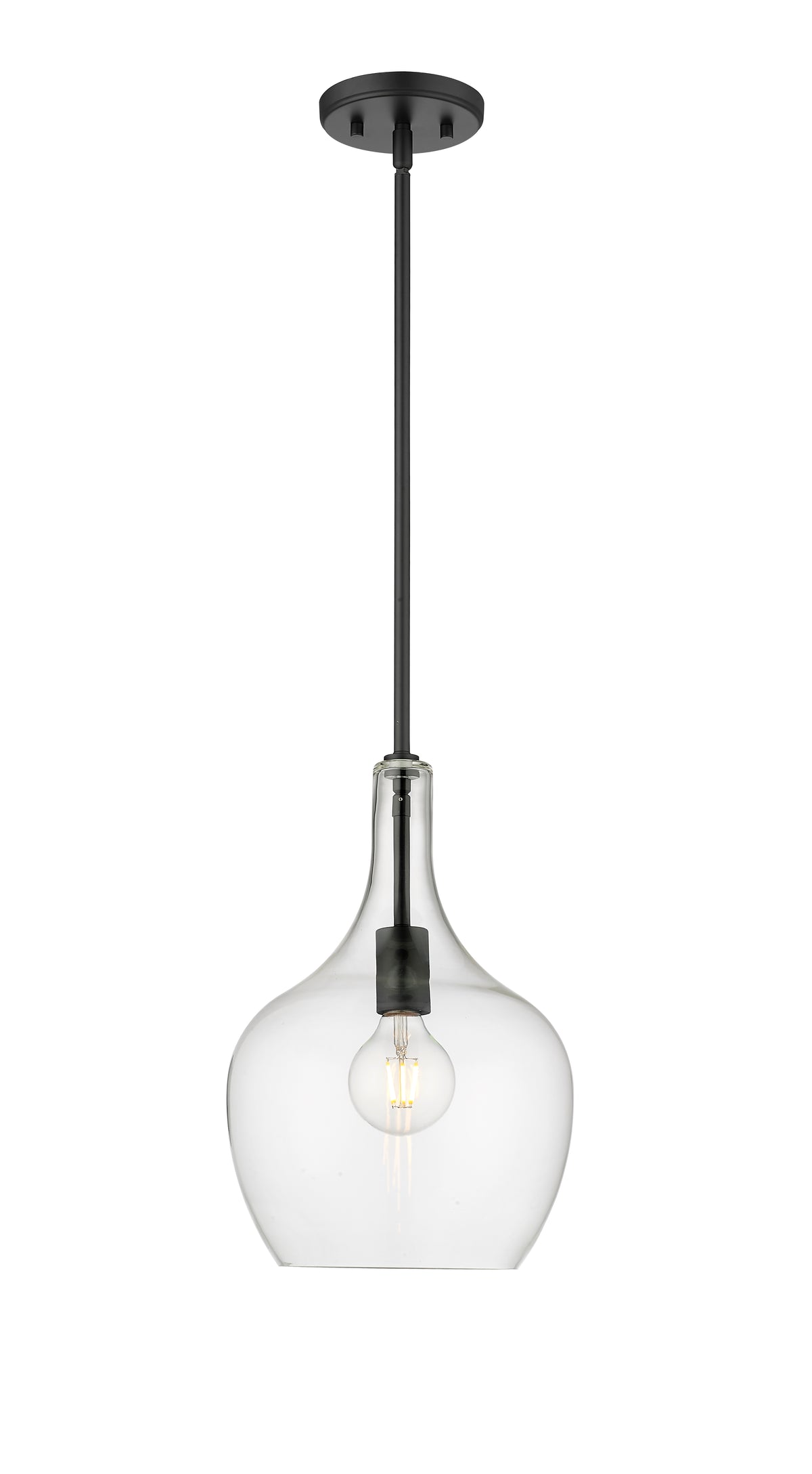 15'' Lamara Matte Black 1 Light Pendant