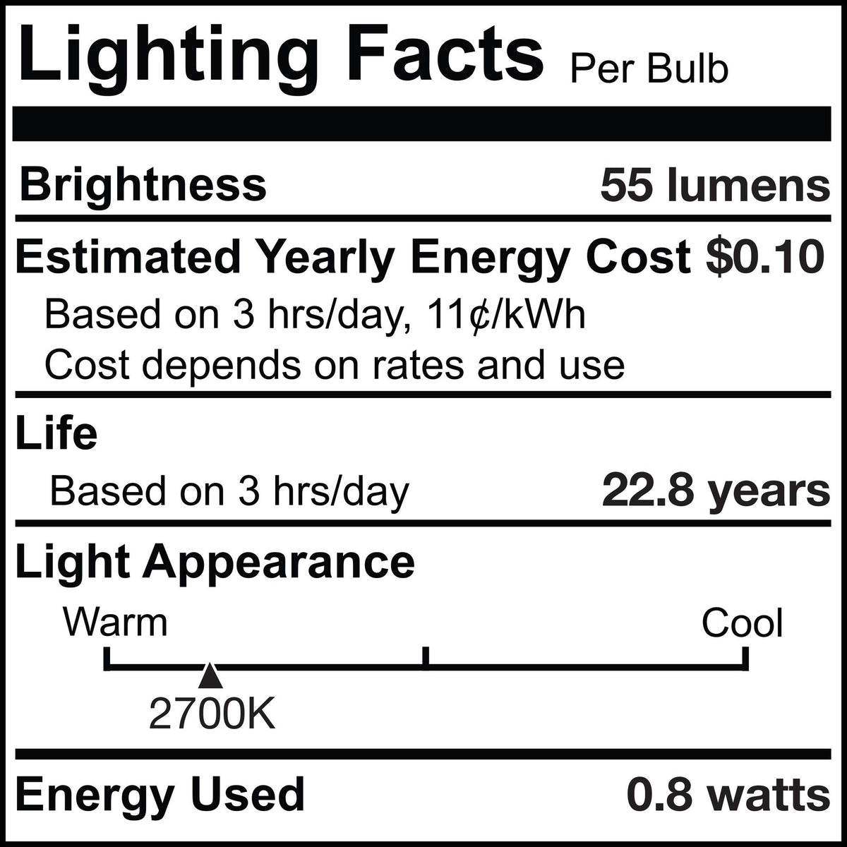 T3 0.8W Non-Dimmable Clear LED Light Bulb with FESTOON Base, 2700K, 55 Lumens, 12V, 3-Pack