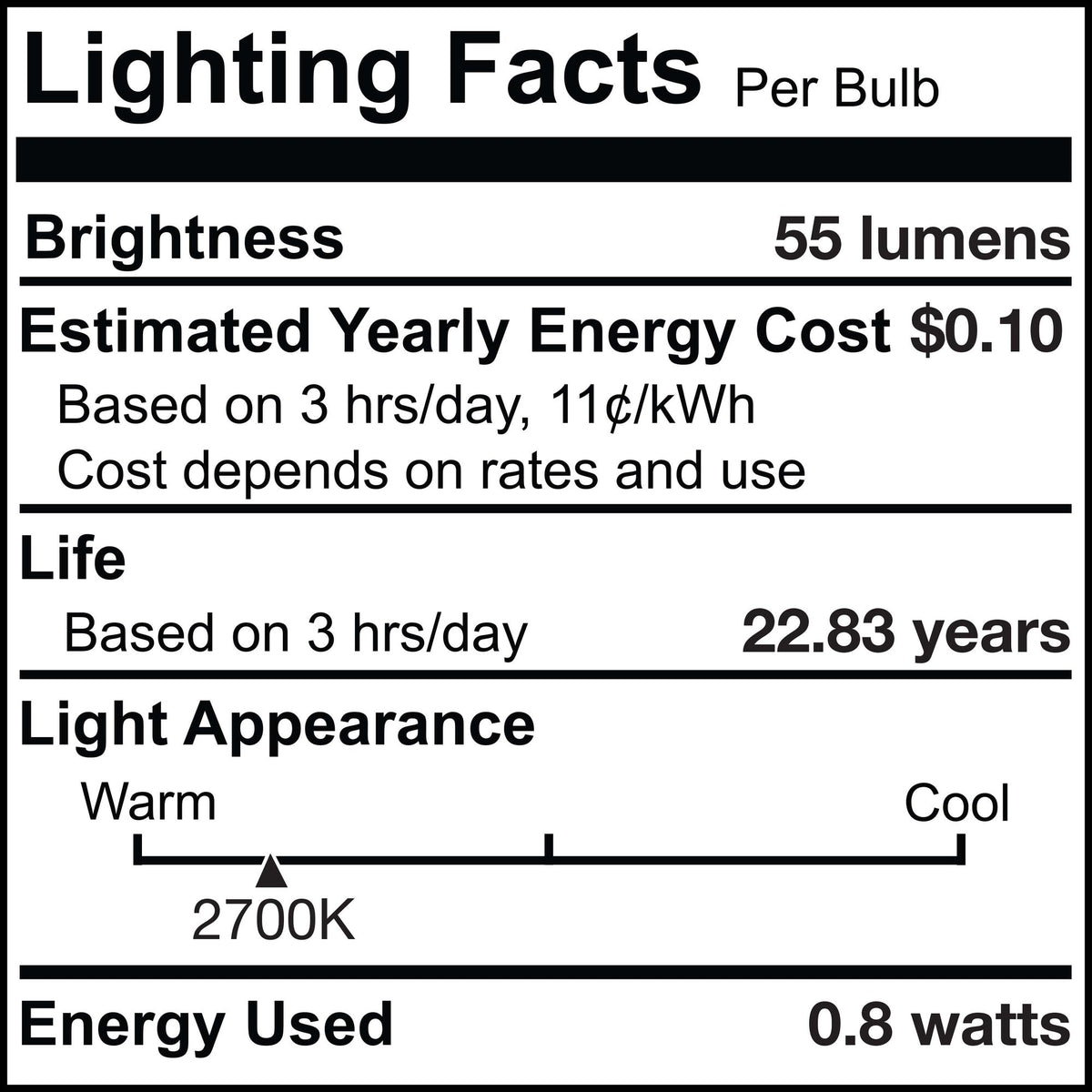 T3 0.8W Non-Dimmable Clear LED Light Bulb with FESTOON Base, 2700K, 55 Lumens, 24V, 3-Pack