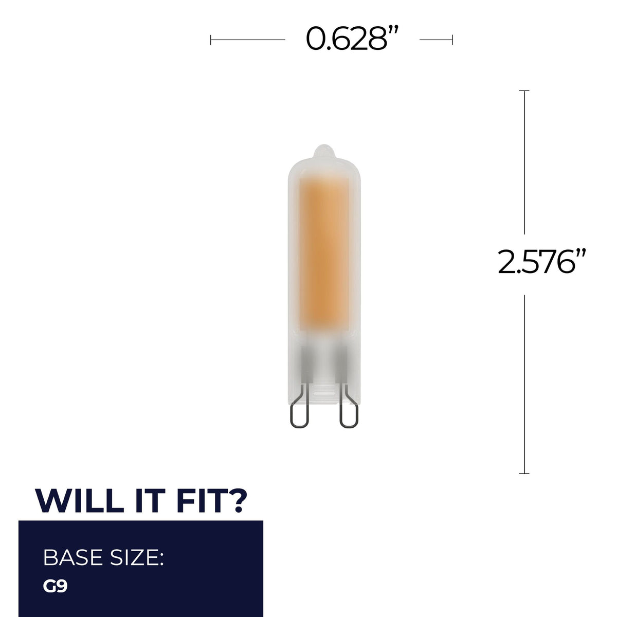 T5 4.5W Dimmable Frost Filament LED Light Bulb with G9 Base, 2700K, 400 Lumens, 4-Pack