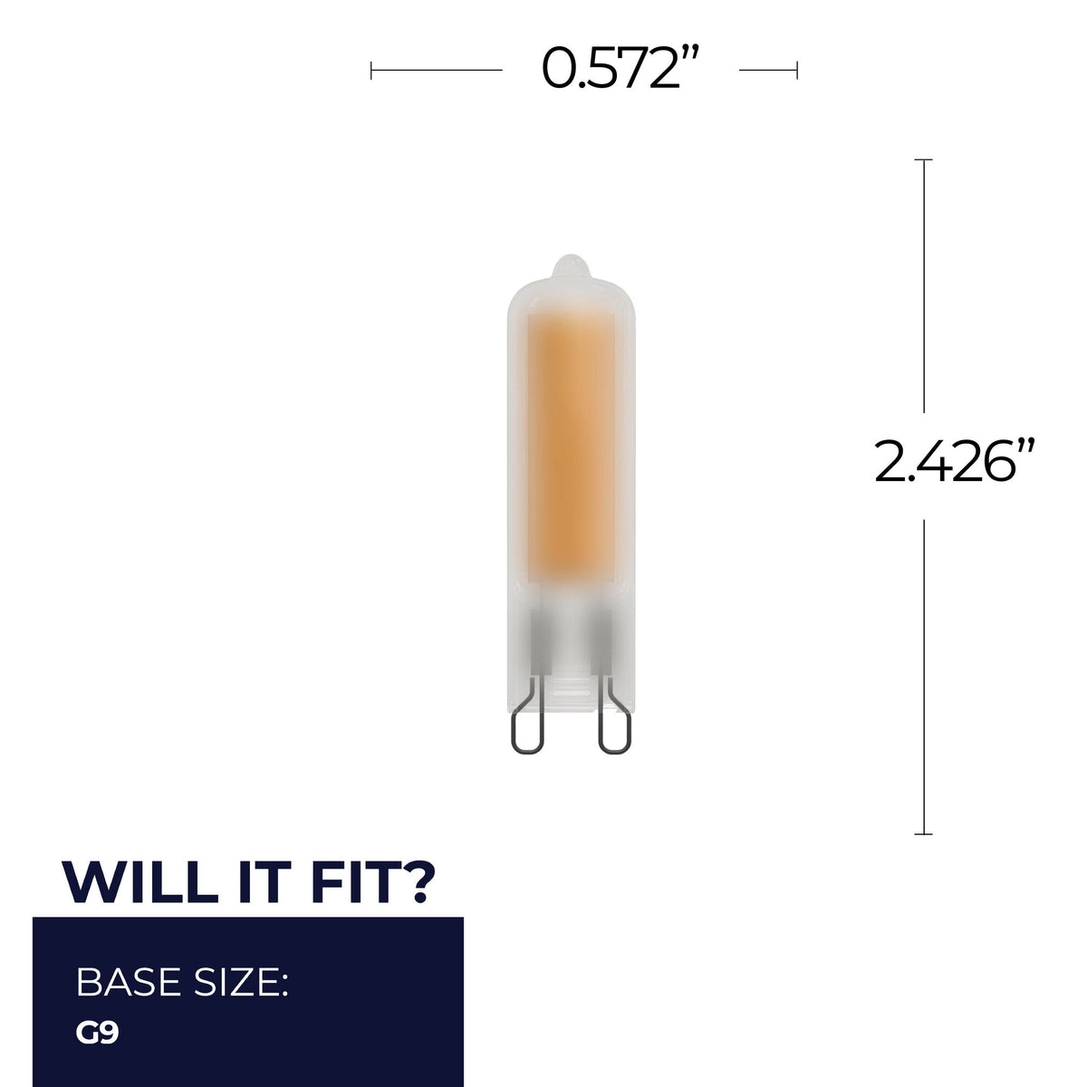 T5 3.5W Dimmable Frost Filament LED Light Bulb with G9 Base, 2700K, 300 Lumens, 4-Pack