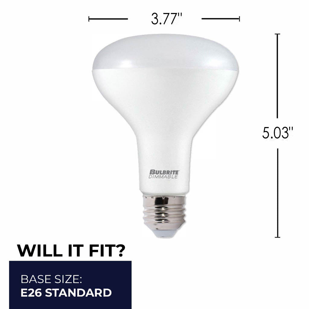 BR30 11W Dimmable Frost Filament LED Light Bulb with E26 Base, 3000K, 1000 Lumens, 4-Pack