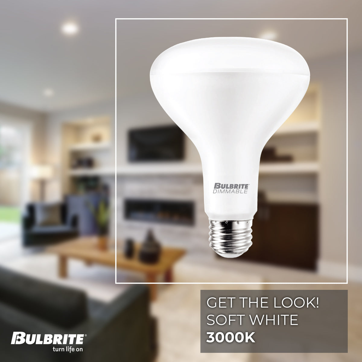 BR40 Dimmable Frost Filament LED Light Bulb with E26 Base, 3000K, 1400 Lumens, 4-Pack