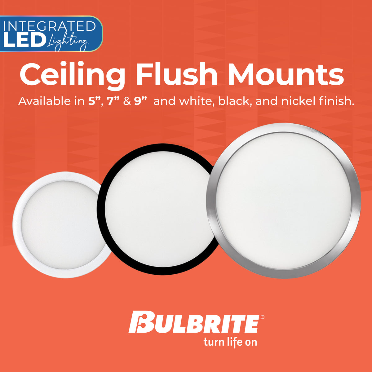 5-inch Black 10.3W Dimmable LED Flush Mount Ceiling Light, 3000K, 850 Lumens