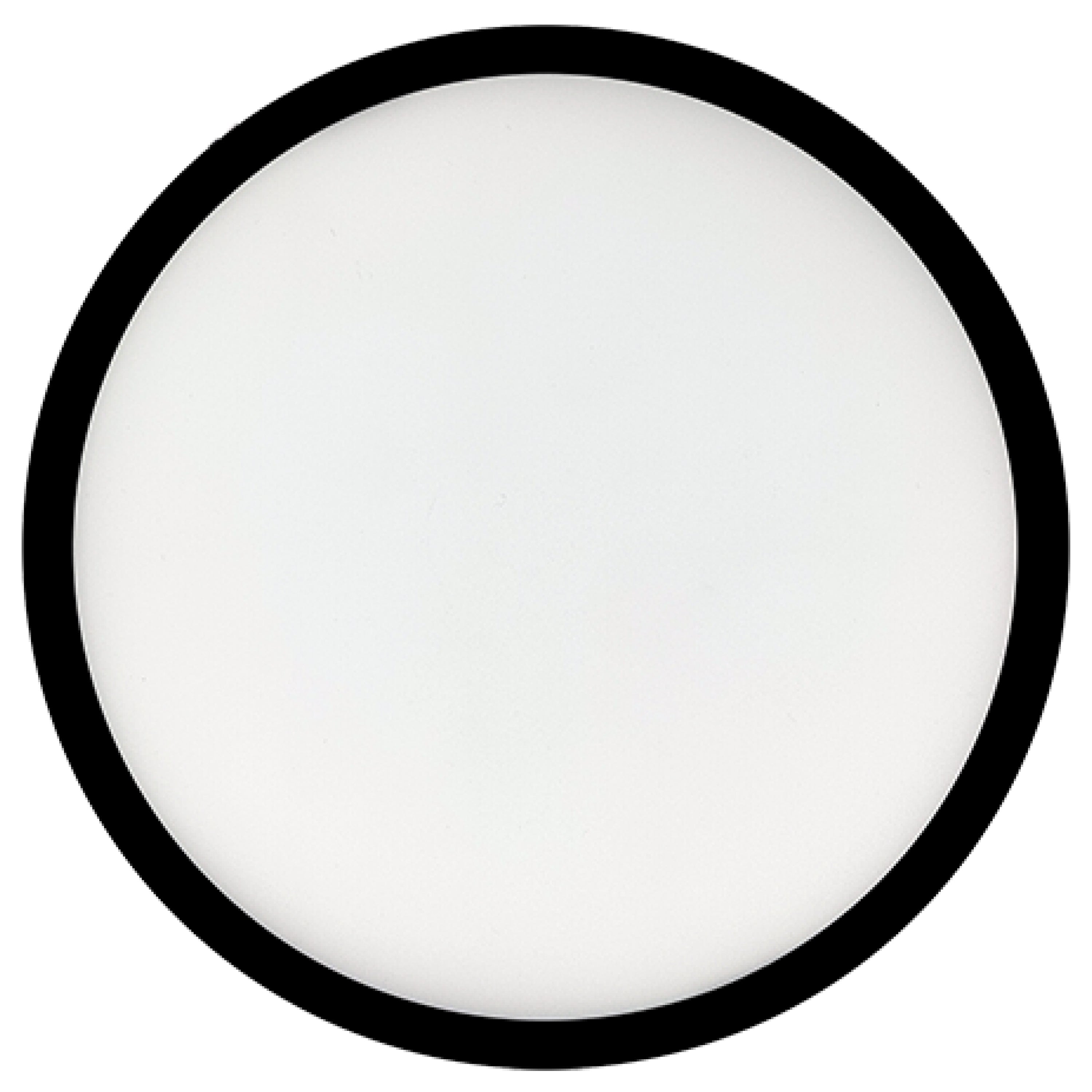 9-inch Black 17W Dimmable LED Flush Mount Ceiling Light, 3000K, 1400 Lumens