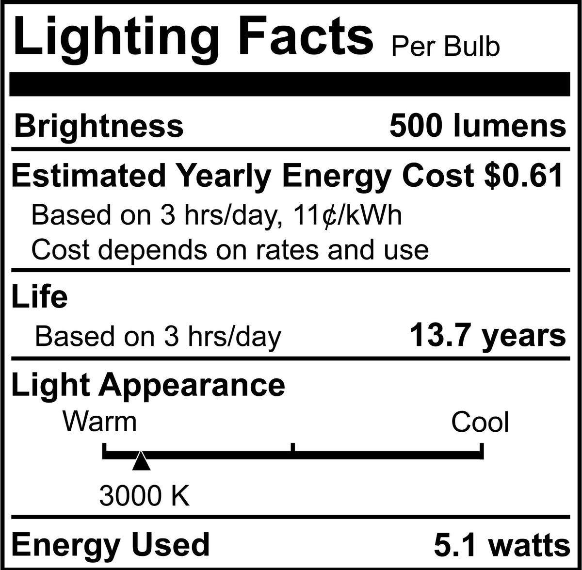 T9 5W Dimmable Clear Filament LED Light Bulb with E26 Base, 3000K, 500 Lumens, 8-Pack