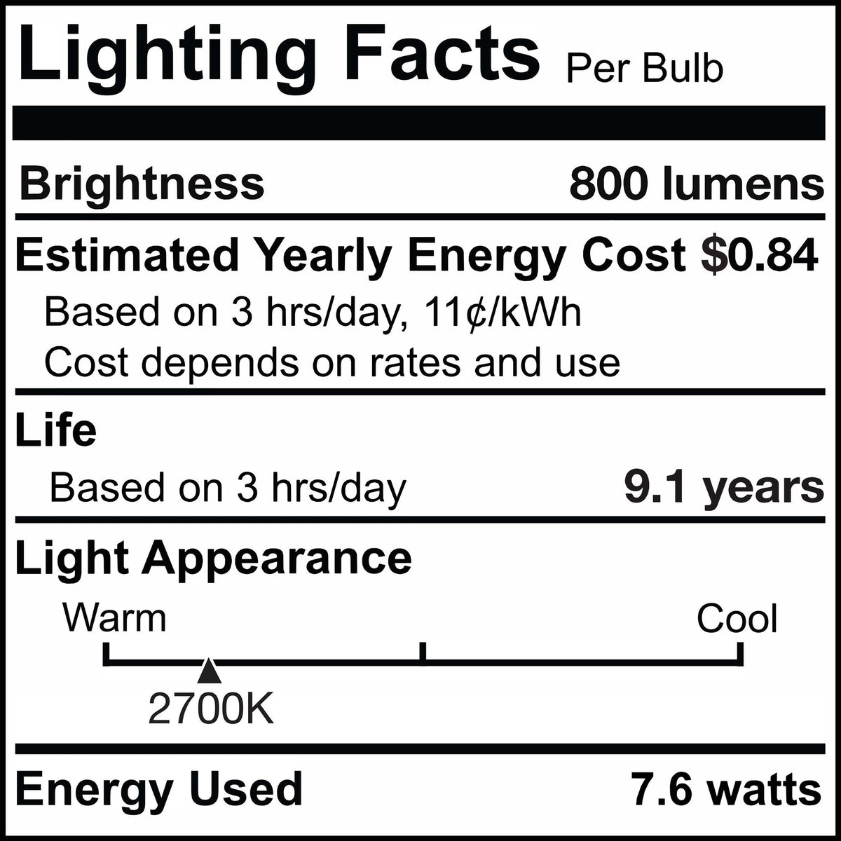 ST18 7.6W Dimmable Clear Filament LED Light Bulb with E26 Base, 2700K, 800 Lumens, 10-Pack