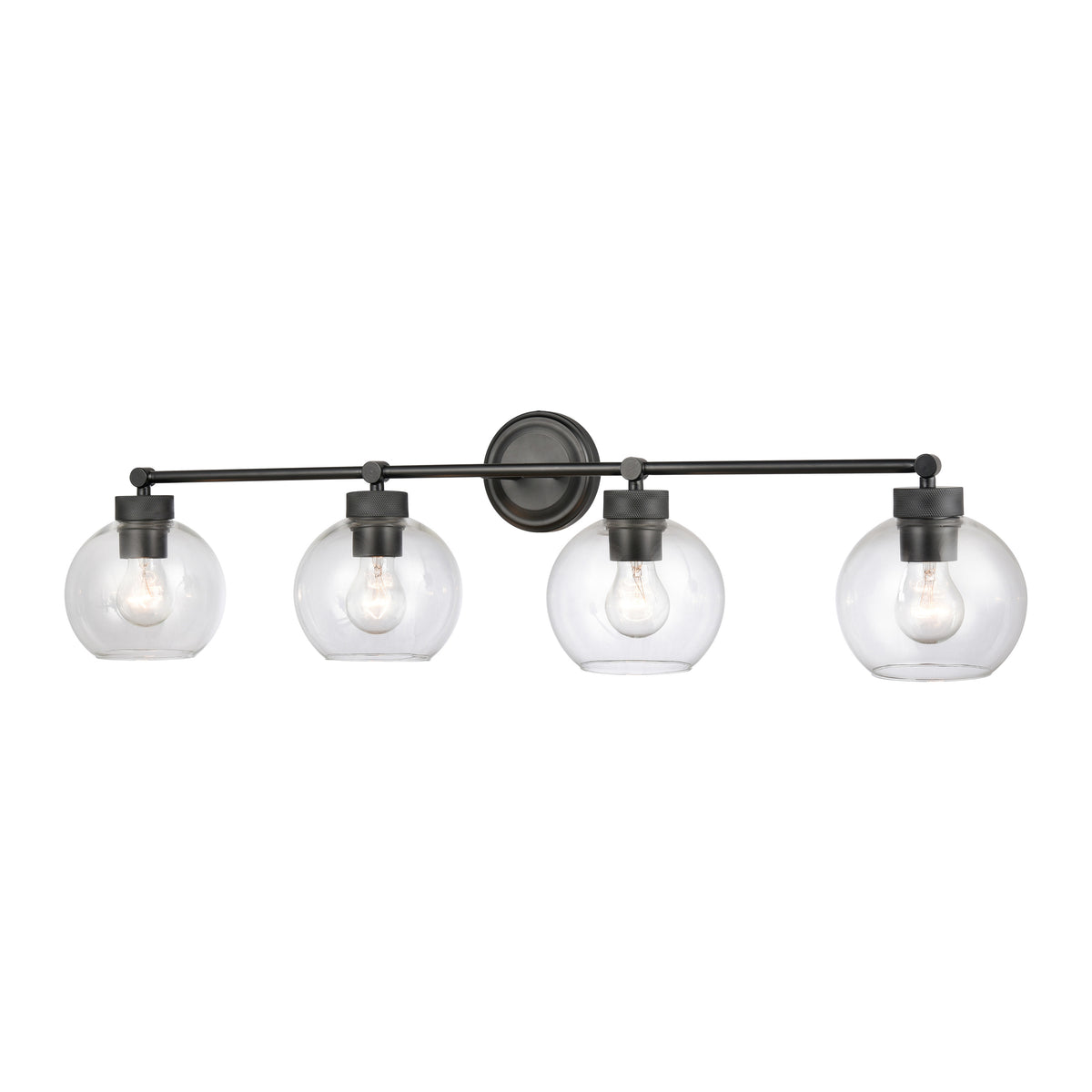 35'' Jonatan Matte Black 4 Light Bath Vanity