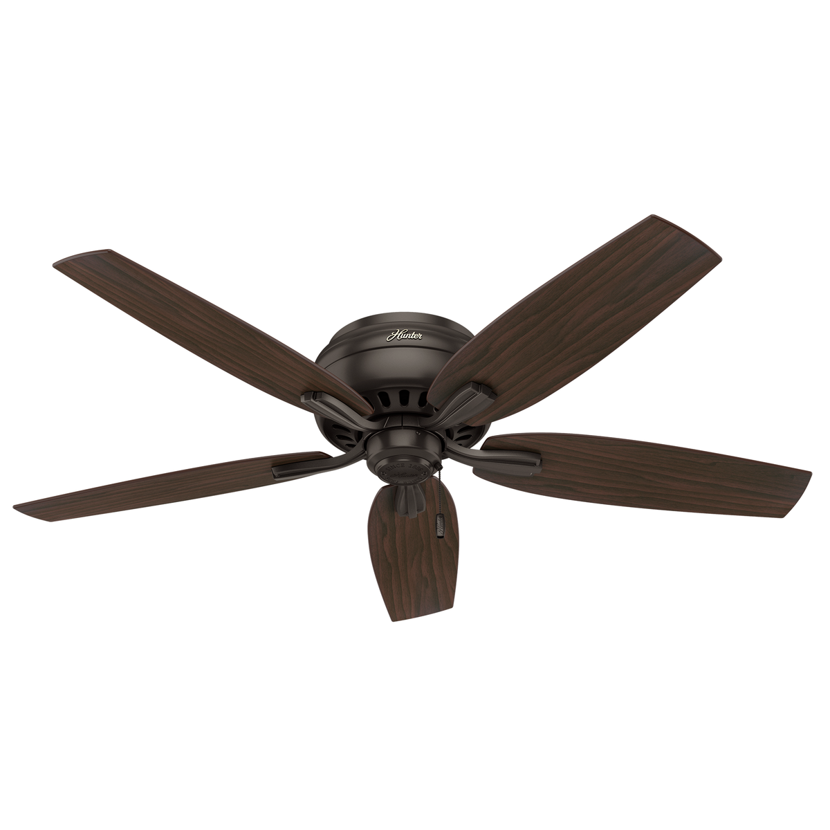 52 inch Newsome Premier Bronze Low Profile Ceiling Fan with LED Light Kit and Pull Chain