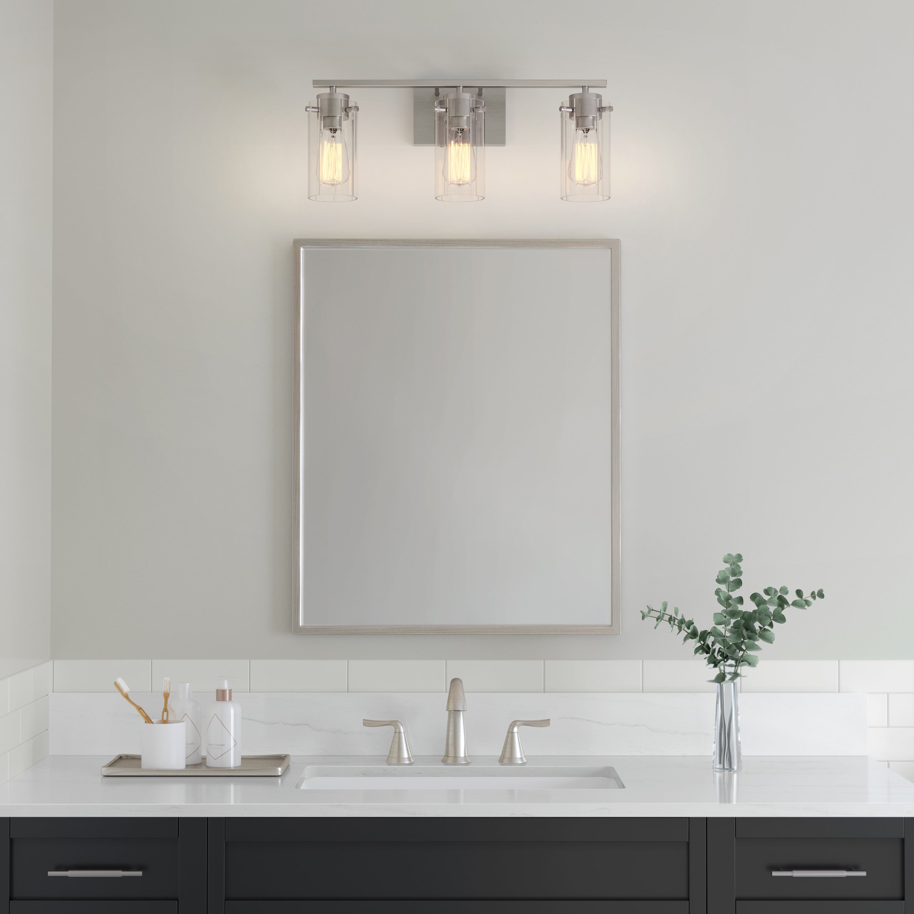 21.5'' Serena Brushed Nickel 3 Light Bath Vanity