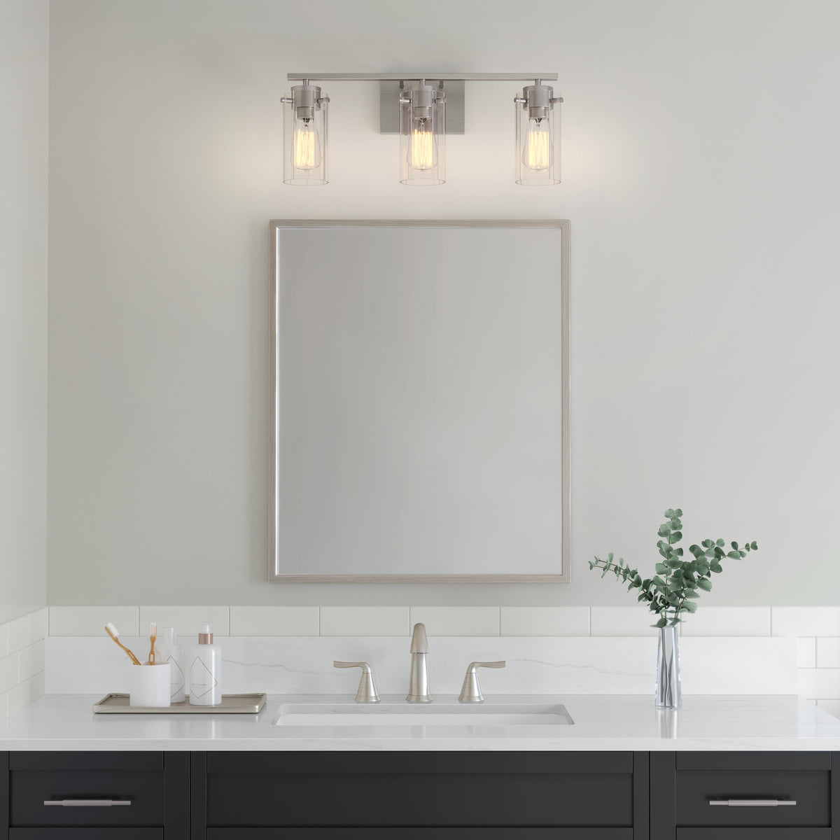 21.5'' Serena Brushed Nickel 3 Light Bath Vanity