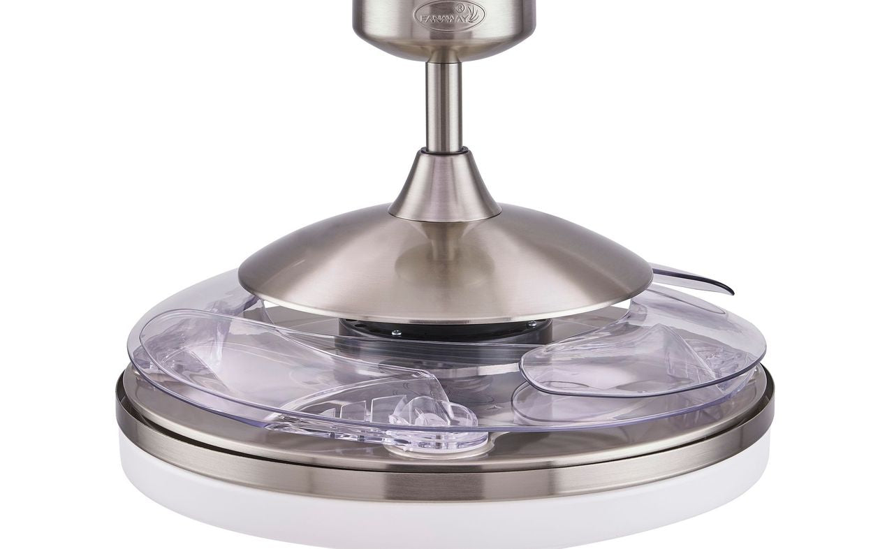 EVO2 48 Inch 3 Light Chrome Fan with Retractable Blades