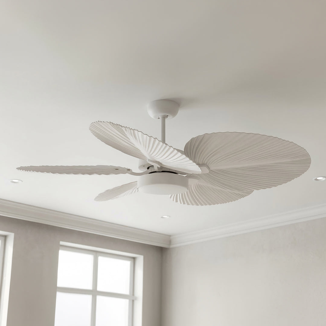 Bali 52 Inch White Fan with LED Light Antique White with Remote Included