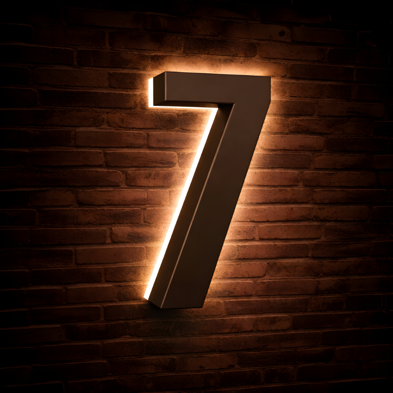 Illuminated Backlit House Numbers – Weather-Resistant LED Address Signs