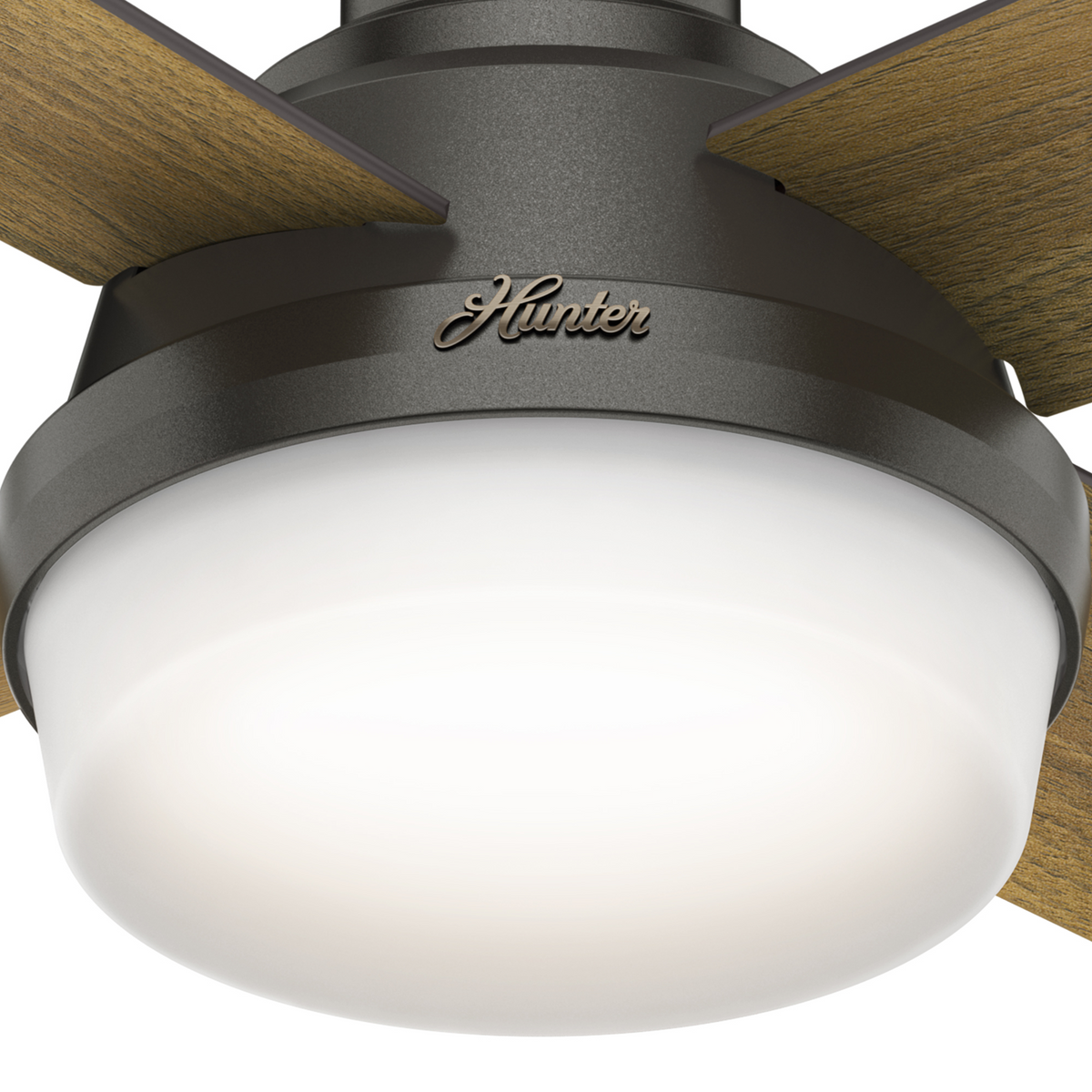 44 inch Dempsey Noble Bronze Low Profile Ceiling Fan with LED Light Kit and Handheld Remote