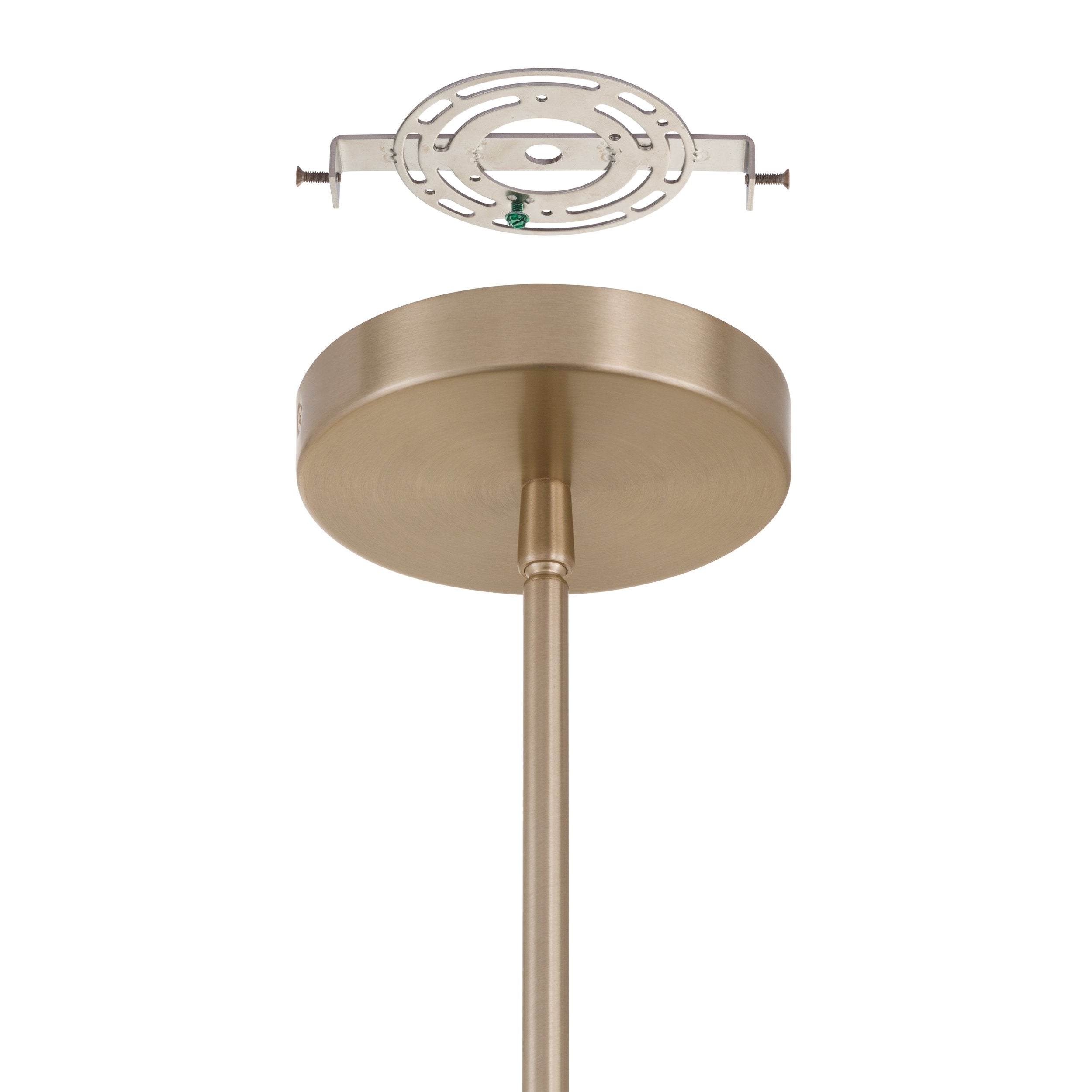 Courtney 12-inch Champagne Gold 5CCT LED Convertible Pendant with Clear Water Glass