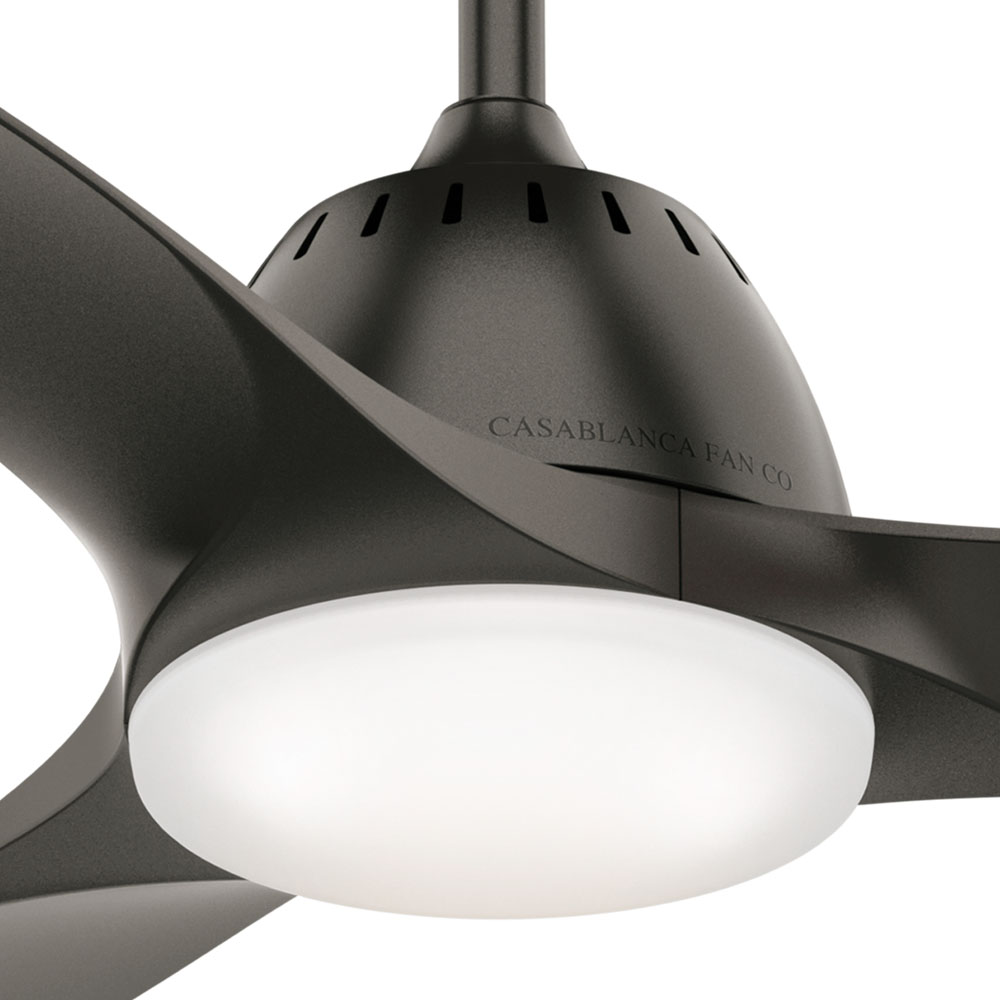 Casablanca 52 inch Wisp Noble Bronze Ceiling Fan with LED Light Kit and Handheld Remote
