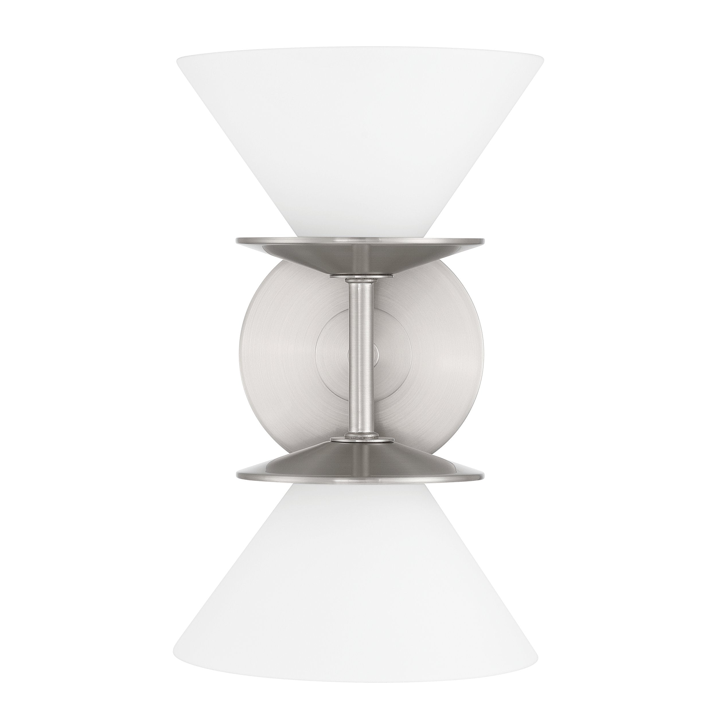 Tremolo 11-inch 2-light Brushed Nickel and Polished Nickel Vanity Light with Etched Opal Glass