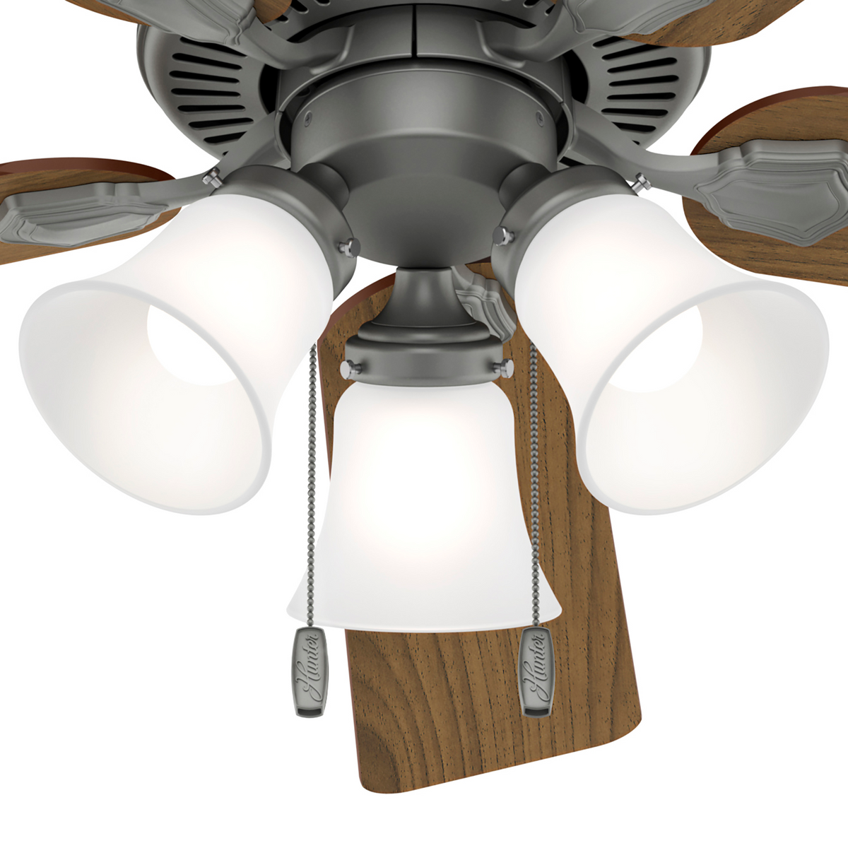52 inch Swanson Matte Silver Ceiling Fan with LED Light Kit