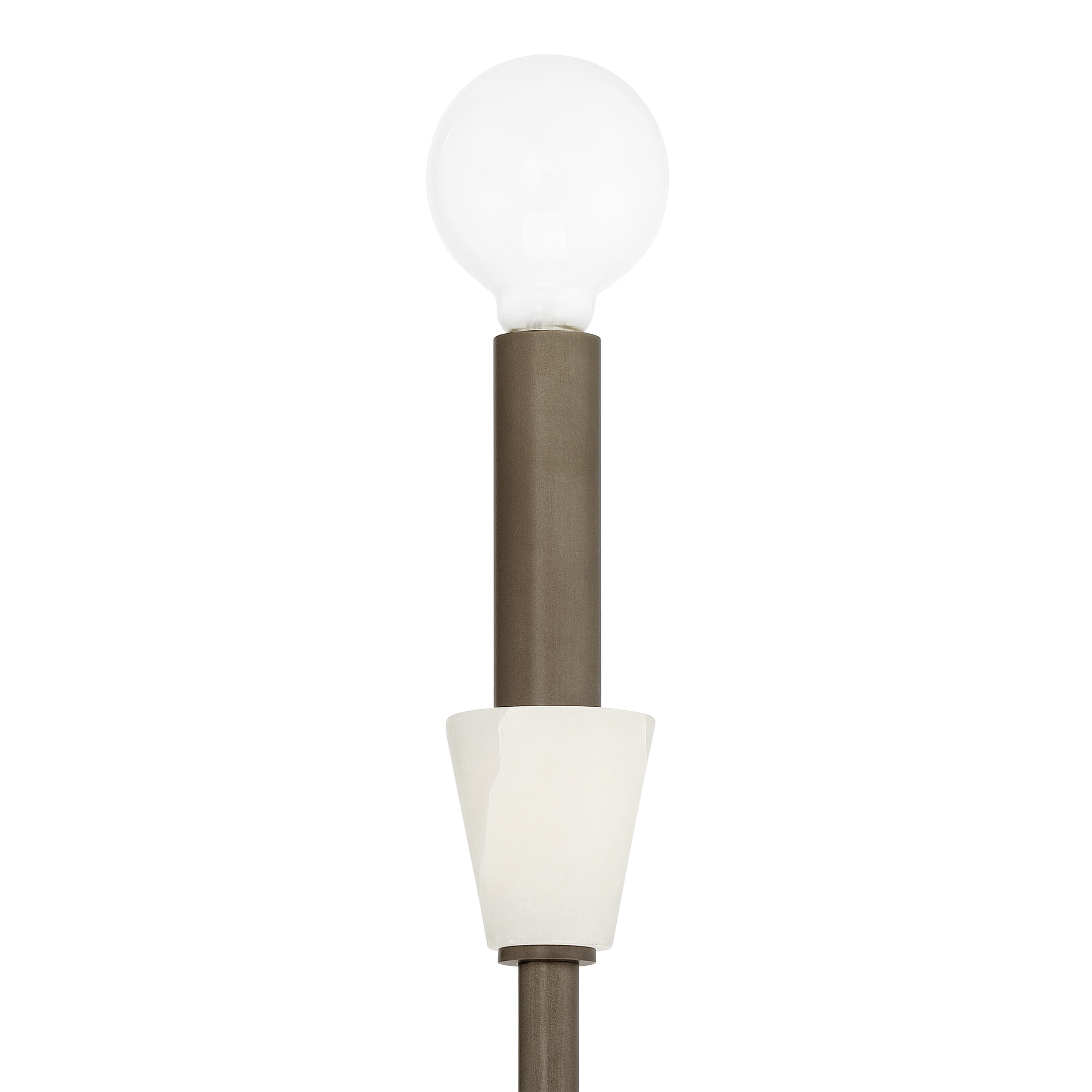 Montclair 12-inch 1-light Forged Bronze and Natural Alabaster Wall Sconce