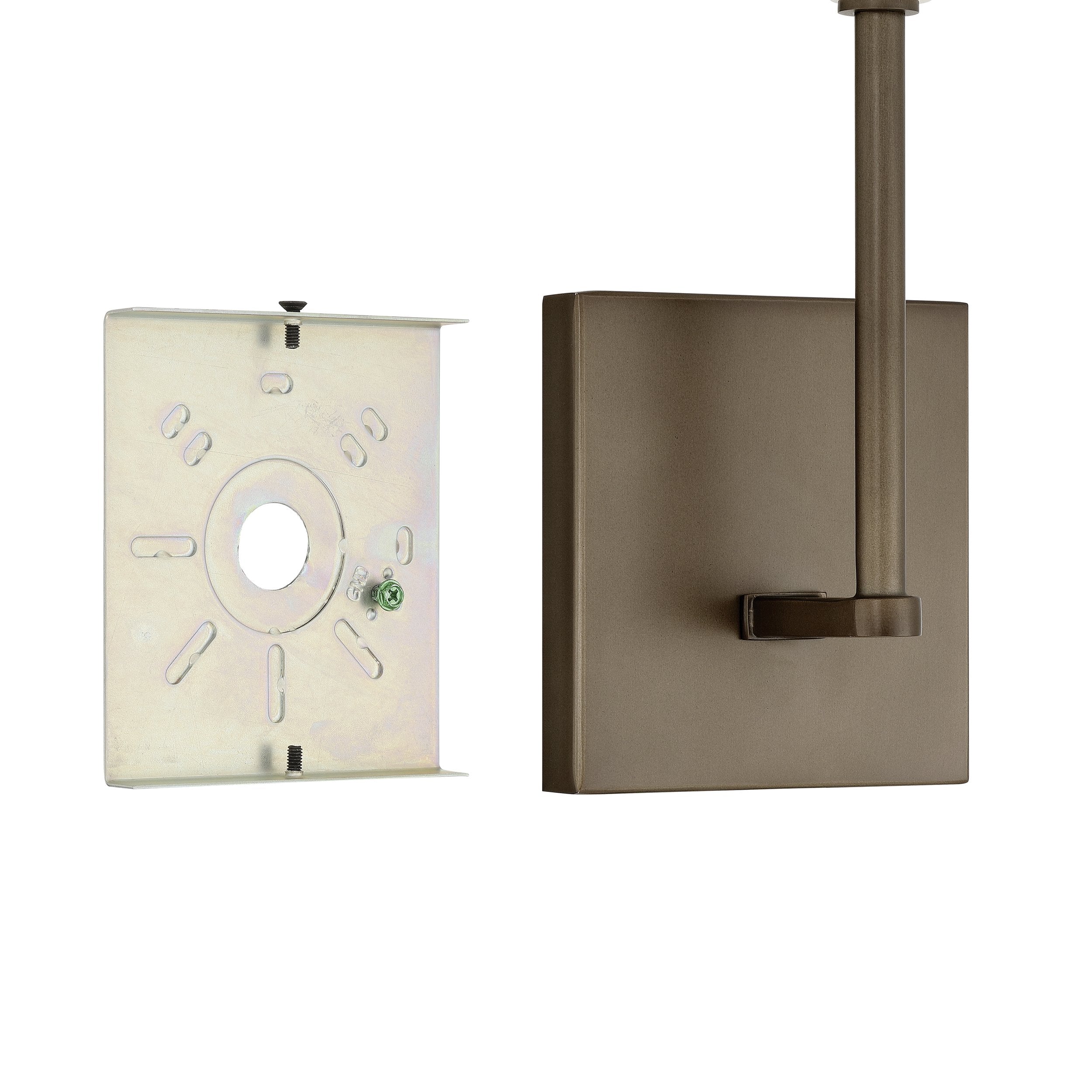 Montclair 12-inch 1-light Forged Bronze and Natural Alabaster Wall Sconce